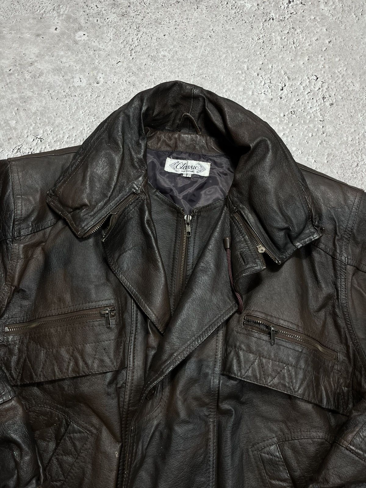 Leather Vintage Leather Bomber Jacket Brown Men Size L Zip Aviator Size US L / EU 52-54 / 3 - 4 Thumbnail