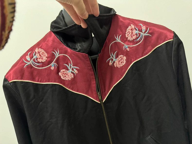 Yves Saint Laurent saint laurent 16 FW black and red embroidered flower Teddy Size US M / EU 48-50 / 2 - 3 Thumbnail