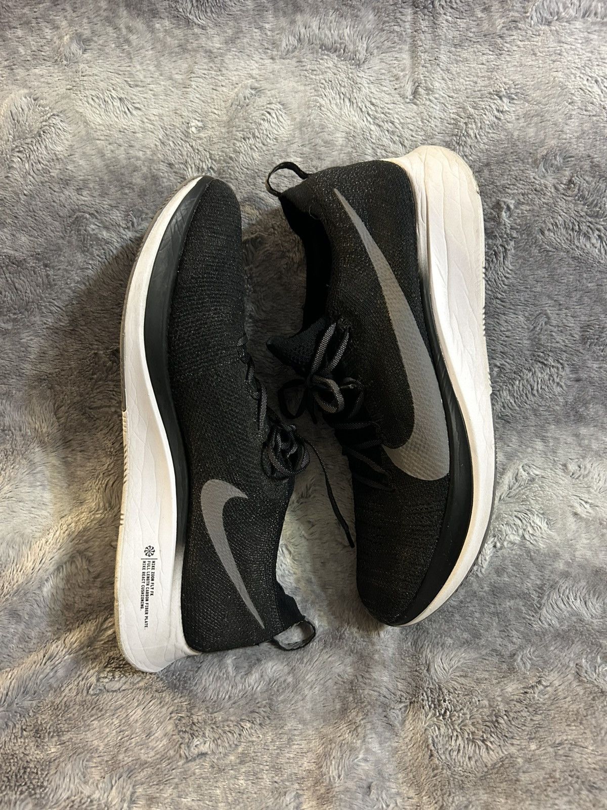 Nike Nike Zoom Fly Flyknit Black Gunsmoke Size 13 Euc Size US 13 / EU 46 - 8 Thumbnail