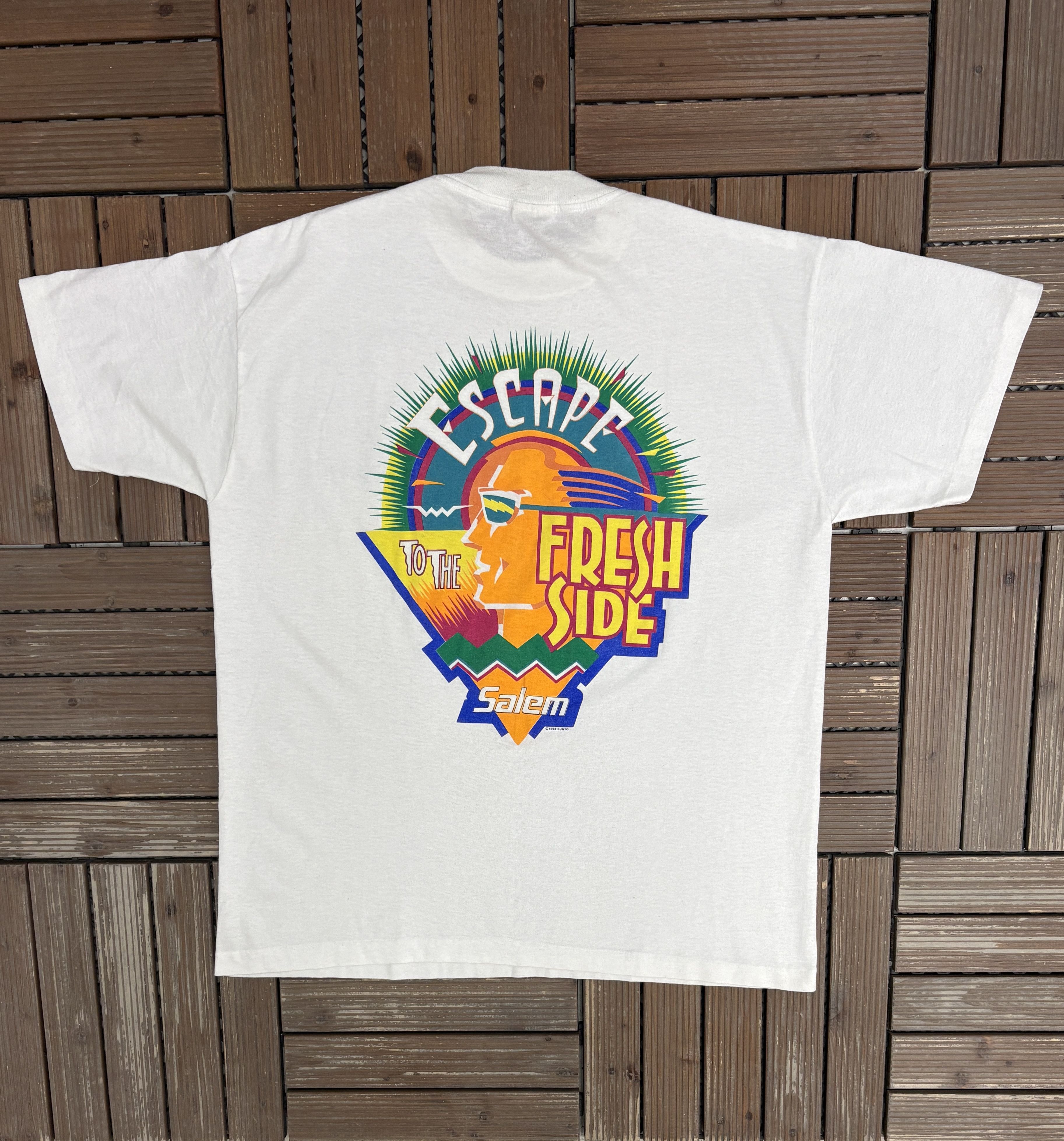 Vintage Salem Cigarettes Fresh Wrap Vintage White Tee Size US XL / EU 56 / 4 - 4 Thumbnail