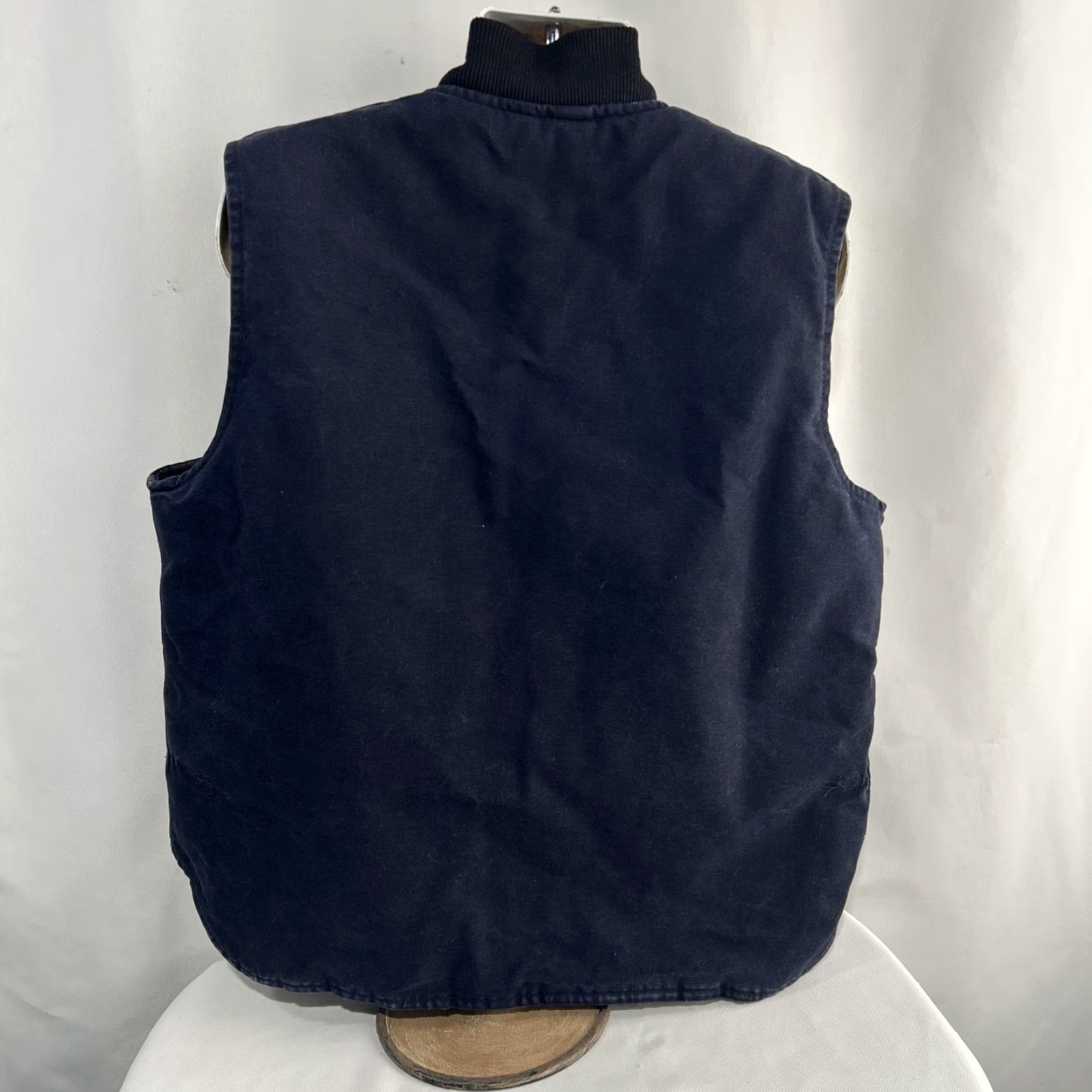 Carhartt VINTAGE Carhartt Vest Mens XL Midnight Blue Canvas Quilt Lined Zip Up Jacket 90s MD t? Size US XL / EU 56 / 4 - 3 Thumbnail