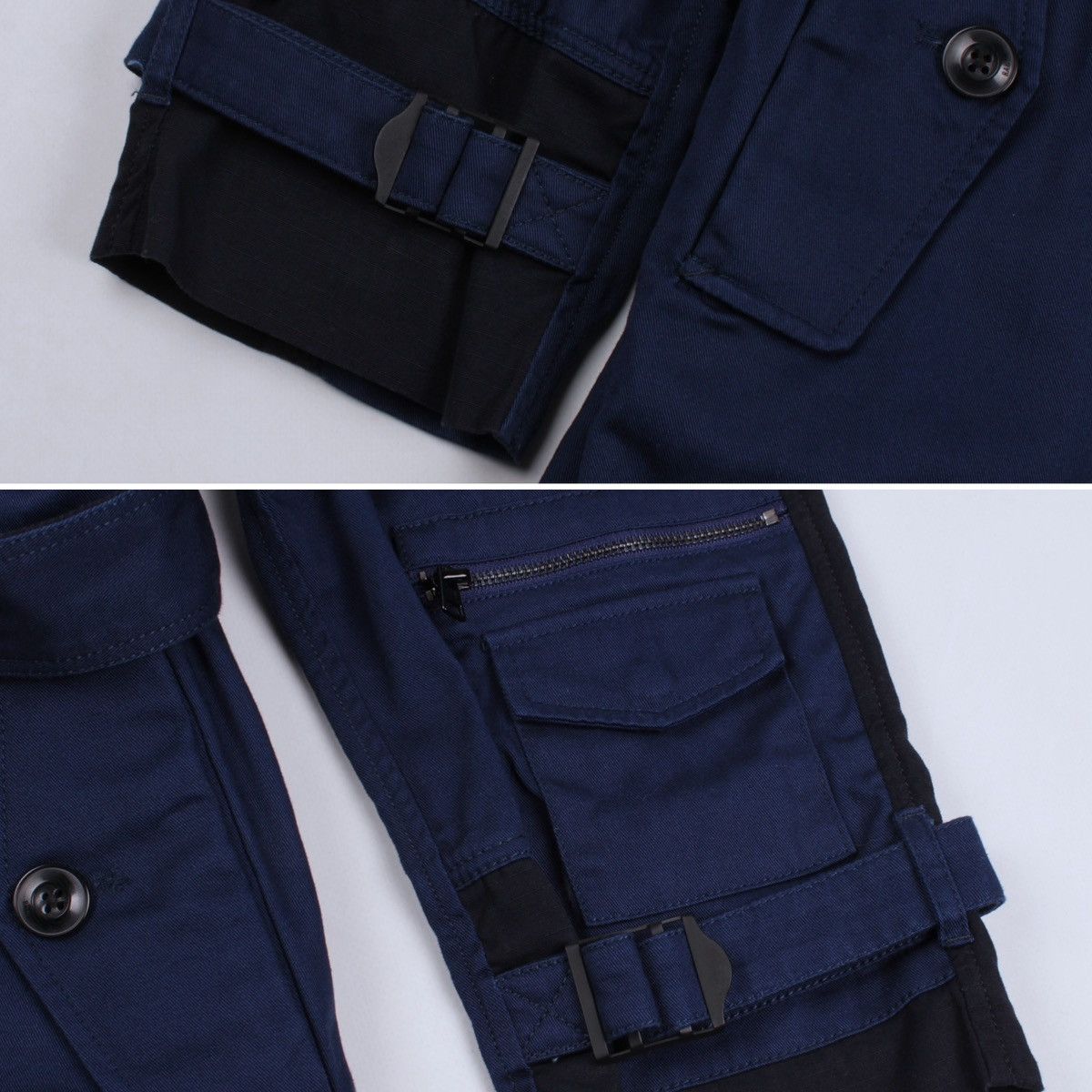 Designer × G-Star G-STAR RAW Duty Classic Trench Blue Cotton Long Coat Jacket Size M / US 6-8 / IT 42-44 - 18 Thumbnail