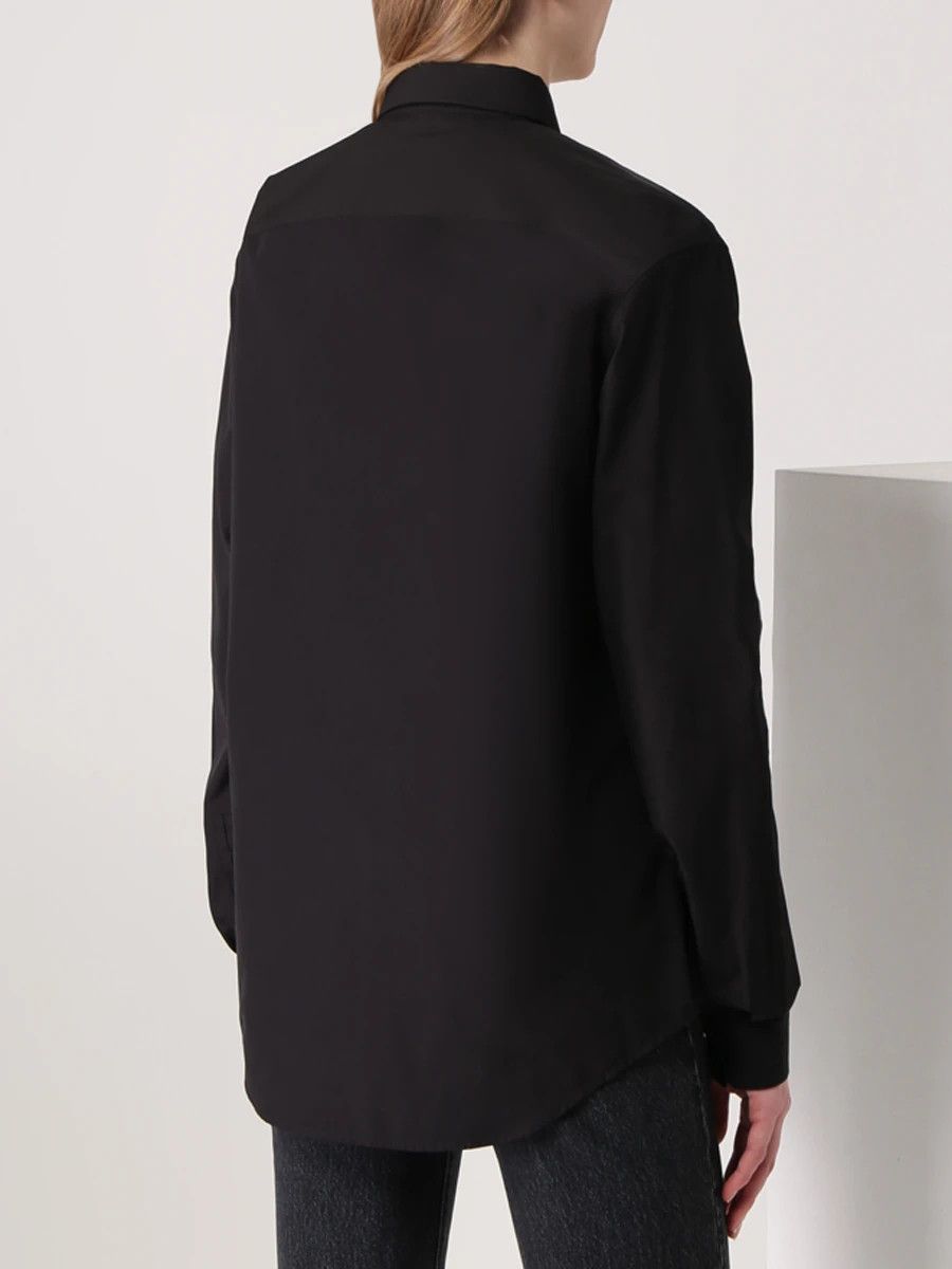 Saint Laurent Paris o1s1wg111224 Cotton Shirt in Black Size XL / US 12-14 / IT 48-50 - 3 Thumbnail
