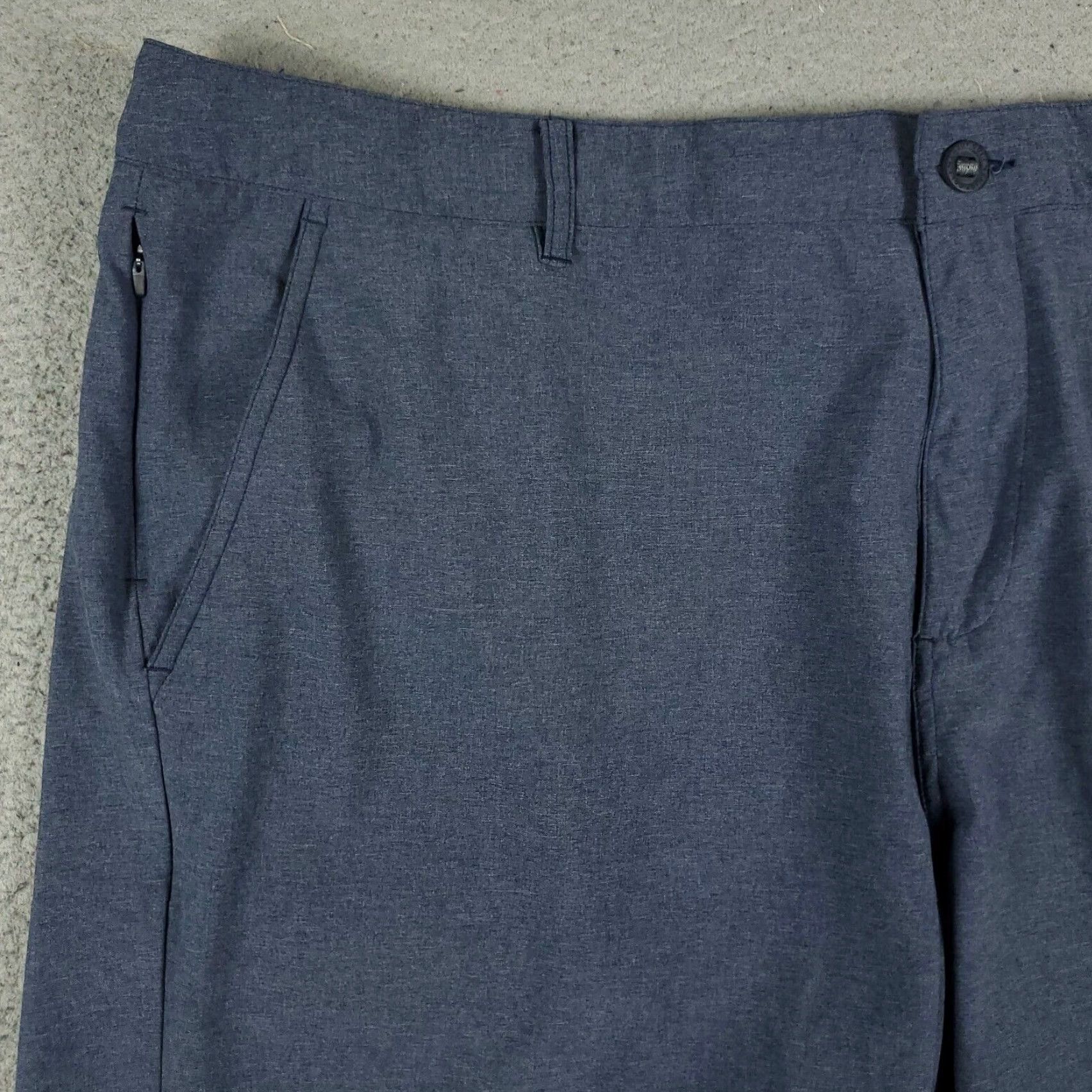Puma Puma Shorts Mens 40 Blue Golf Casual Flat Front Chino Pants - Regular Fit, Logo, Zip, Polyester, 4 Pockets - Classic Sportswear, Men, 40 Size US 40 / EU 56 - 2 Thumbnail