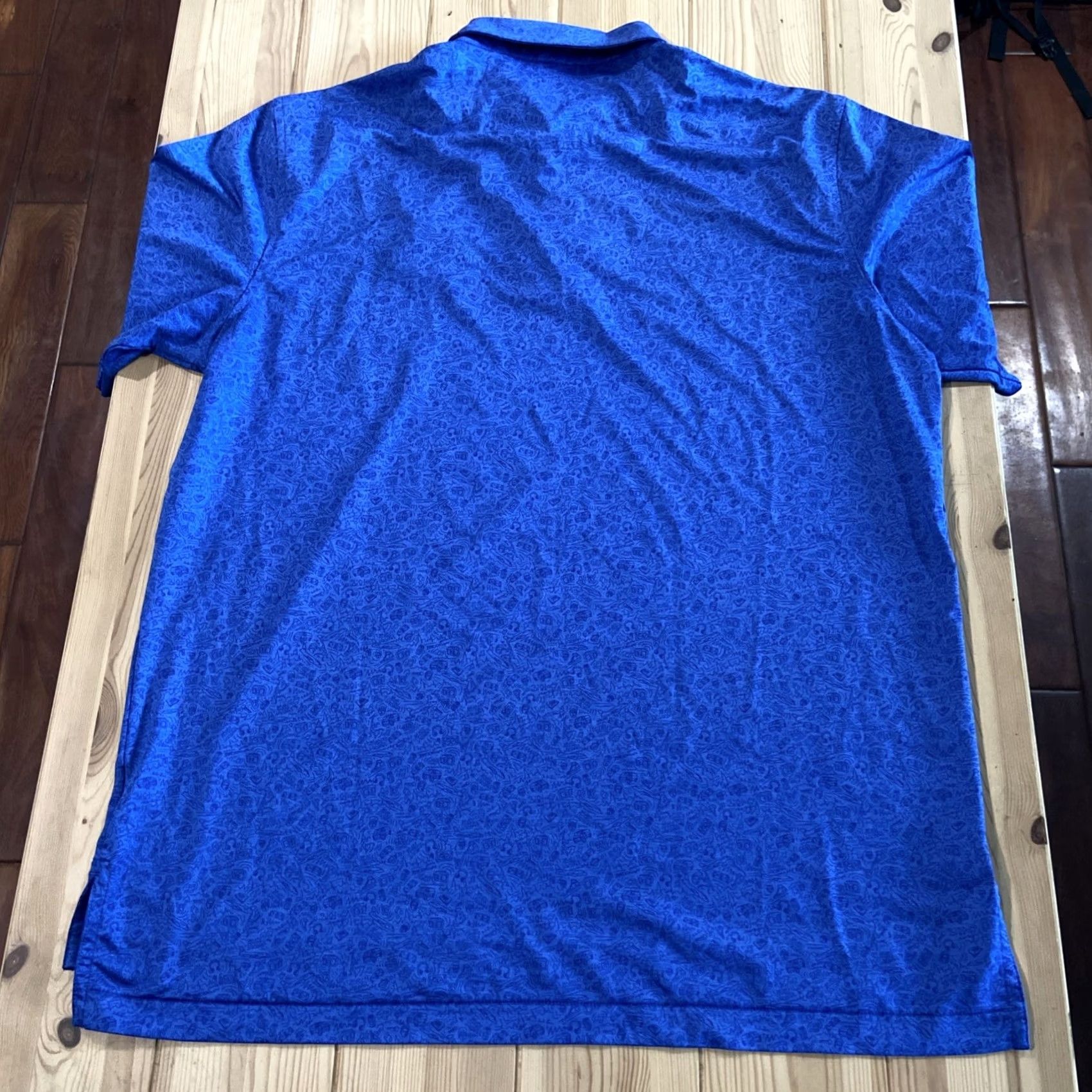 Peter Millar Peter Millar Crown Sport Polo Shirt Men L Blue Short Sleeve Collared Sports Moisture Wicking Lightweight Polyester Spandex Graphic Print Size US L / EU 52-54 / 3 - 6 Thumbnail