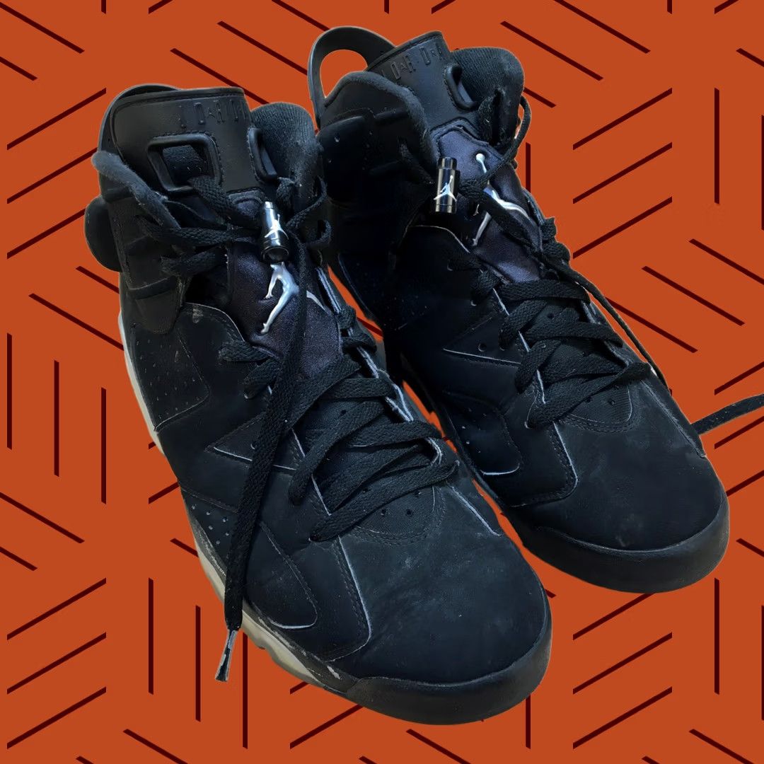 Jordan Brand Nike Jordan 6 Retro Mid Chrome Mens 12 Black Basketball Air DX2836-001 Size US 13 / EU 46 - 1 Thumbnail