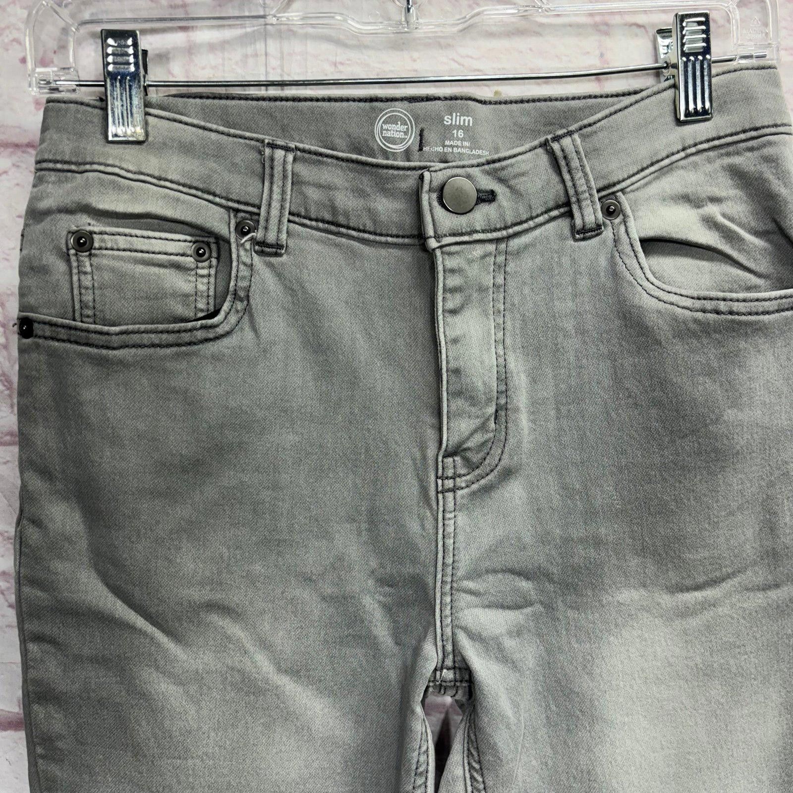 Designer Wonder Nation Boys Slim Size 16 Jeans Size US 26 / EU 42 - 2 Thumbnail