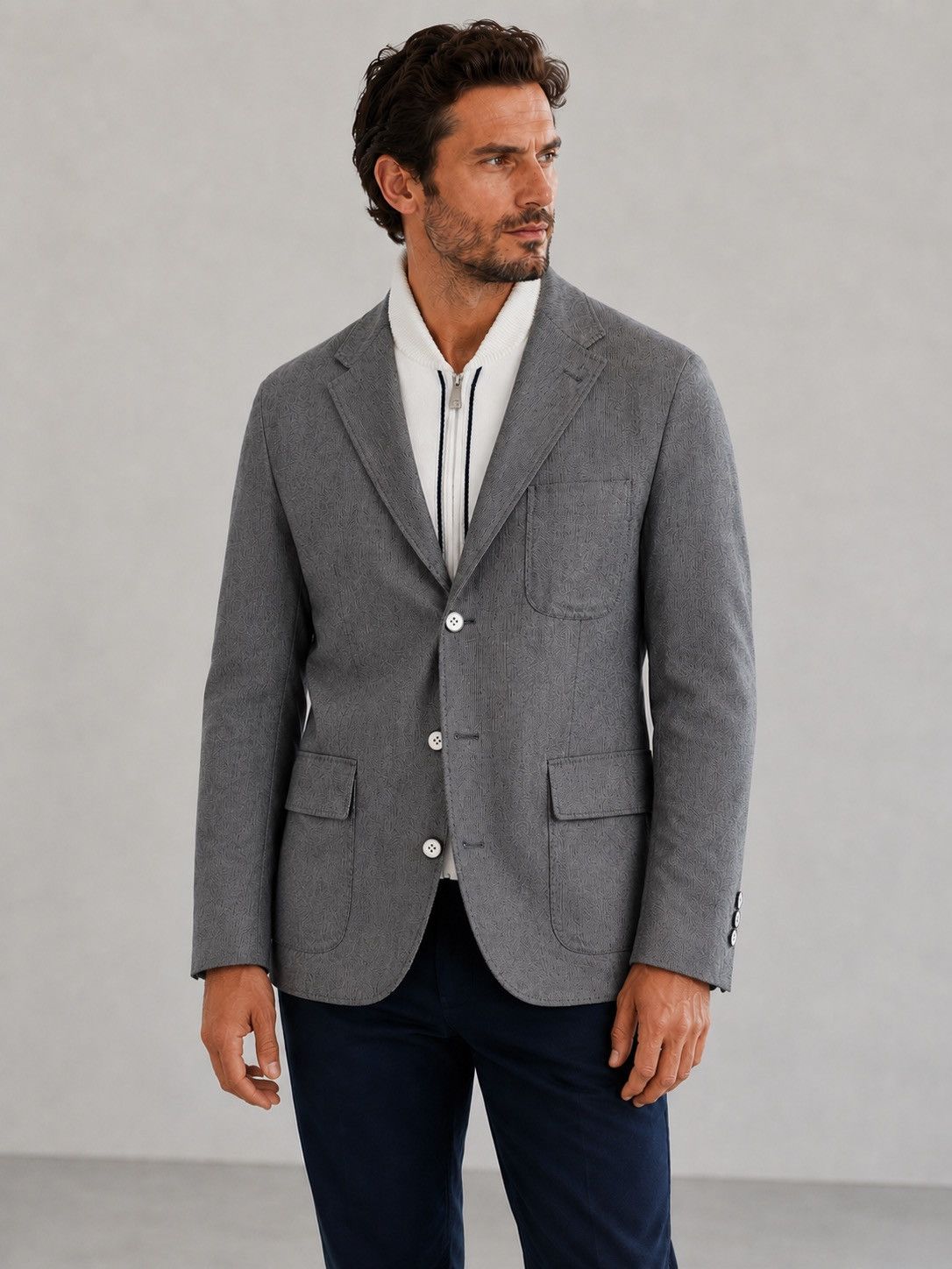 Corneliani Corneliani ID Blazer Jacket Removable Bib US 42R EU 52 Italy Size 42R - 2 Thumbnail