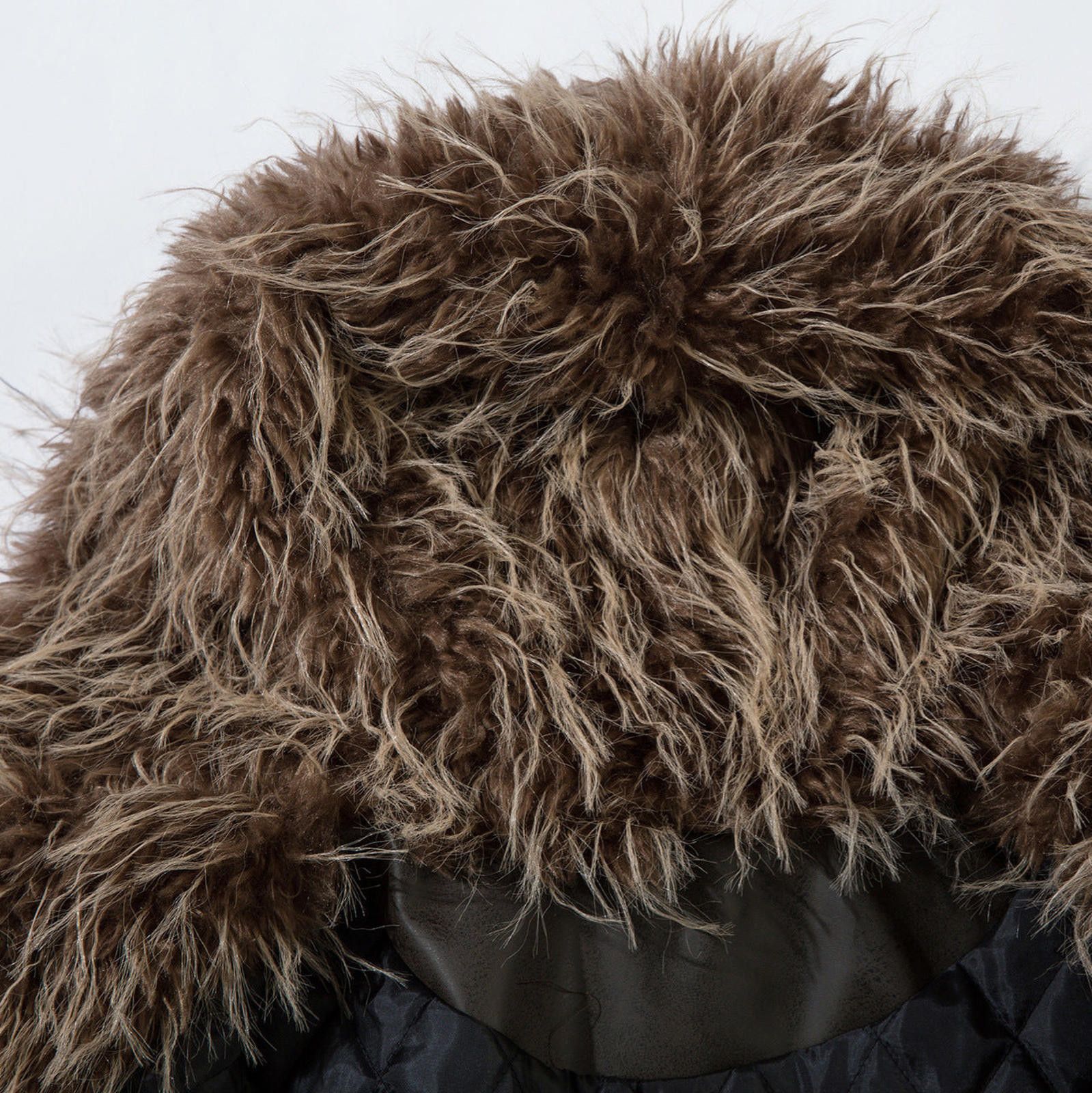Vintage Dark Brown Faux Fur Lined Bomber Jacket, Hooded Outerwear Size US M / EU 48-50 / 2 - 2 Thumbnail