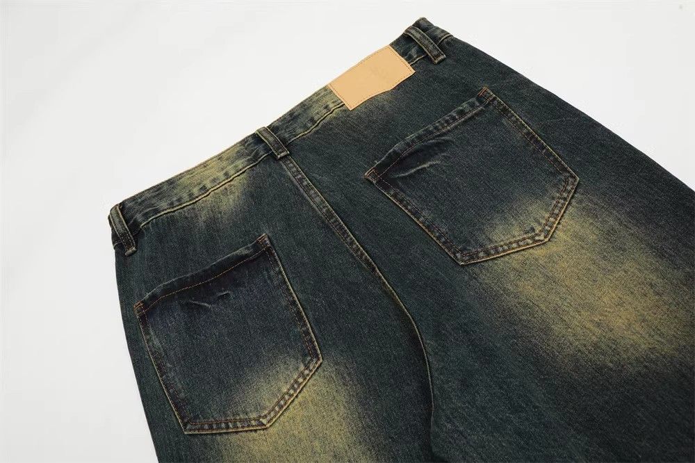 Japanese Brand × Jean American retro washed distressed split stitching jeans Size US 32 / EU 48 - 5 Thumbnail