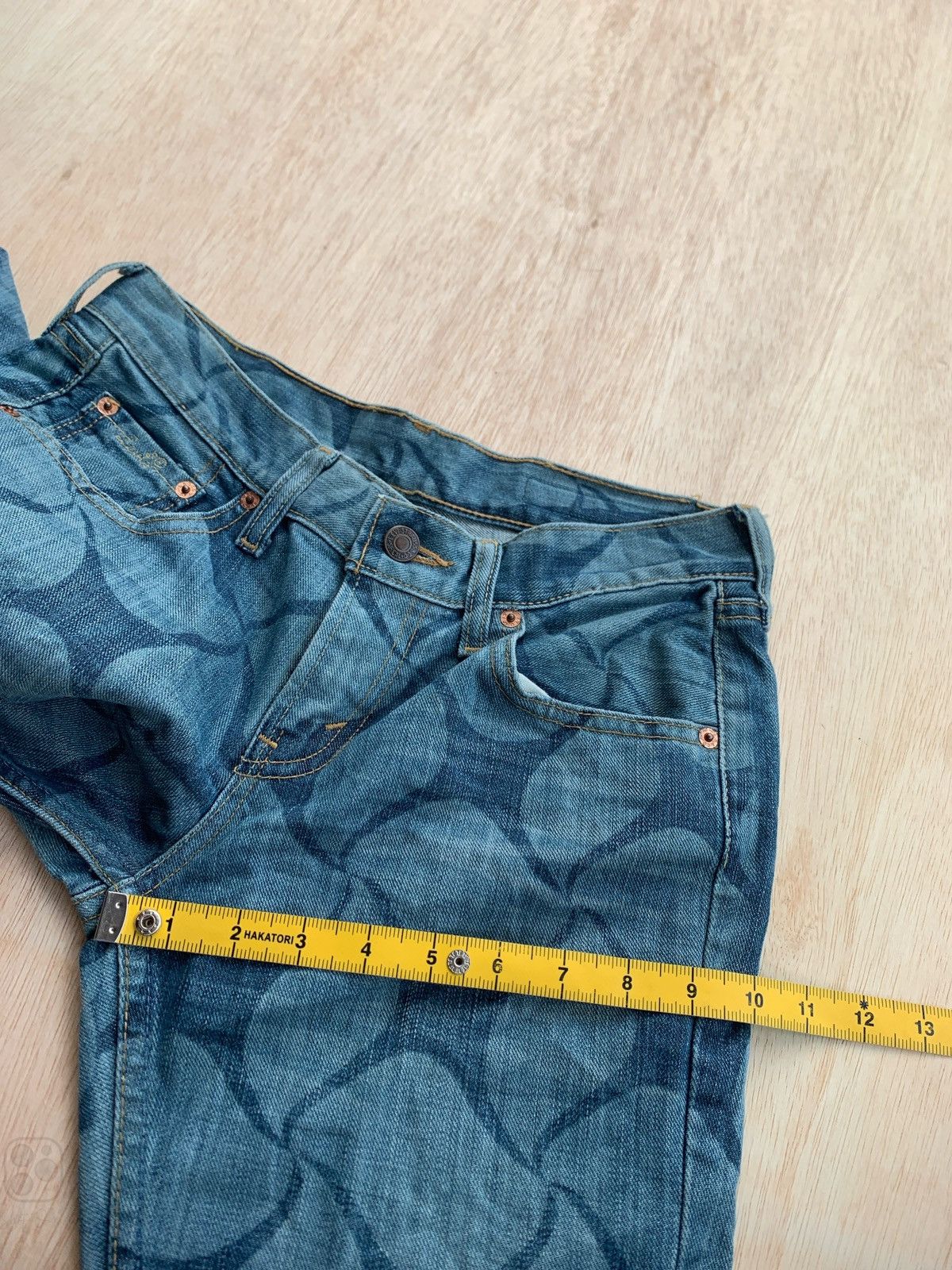 Hysteric Glamour × Japanese Brand Flare Jeans Levis All Over Print Denim Bootcut Size 30" / US 8 / IT 44 - 10 Thumbnail