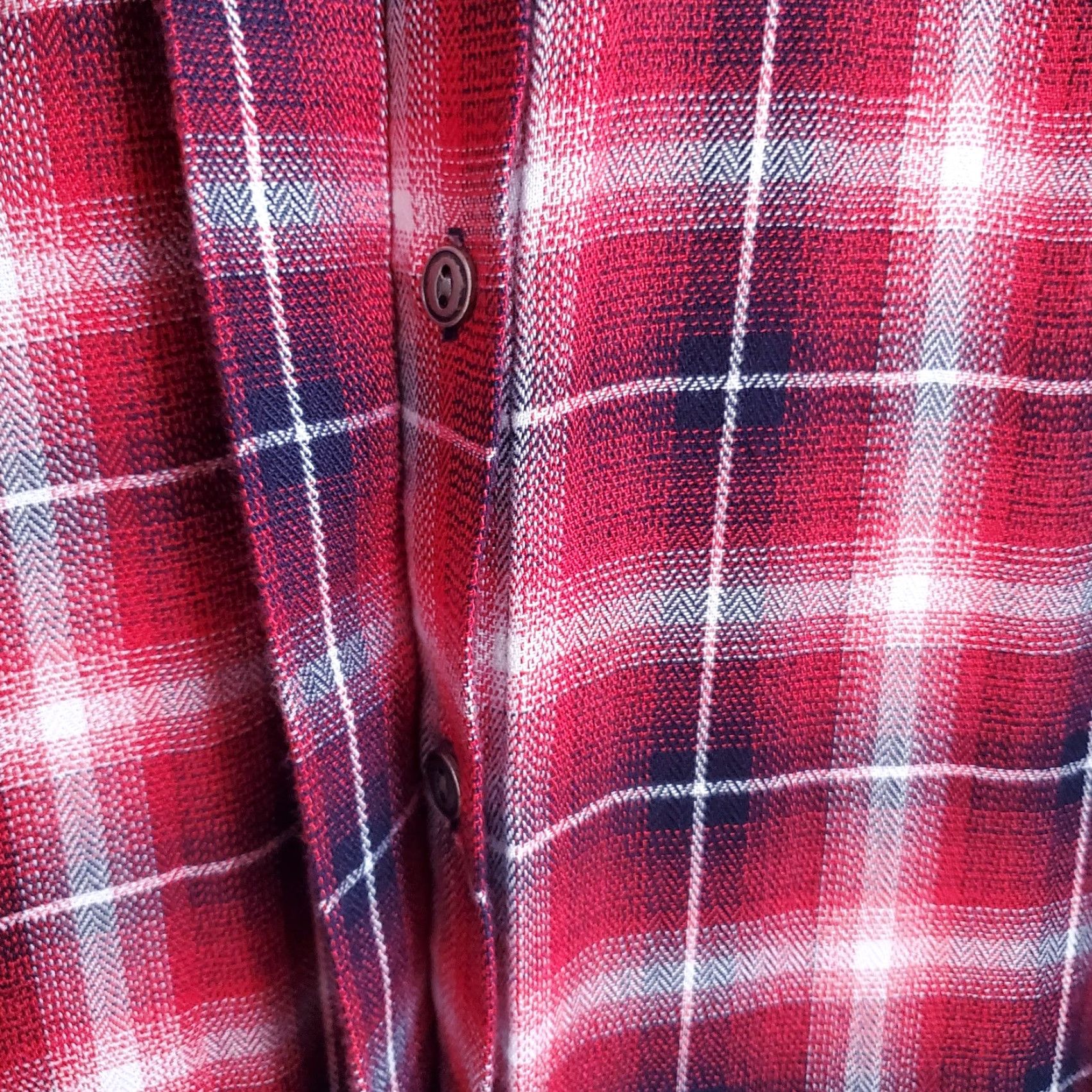 Sam Edelman VINTAGE Sam Edelman Shirt Women S Red Plaid Roll Tab Sleeve Button Up Fishtail Back Grunge Size S / US 4 / IT 40 - 7 Thumbnail