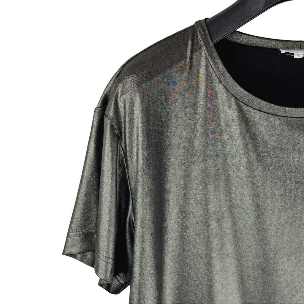 Other MISTRESS ROCKS LA Women's Chic Gold/Olive Metallic T-Shirt S Size S / US 4 / IT 40 - 2 Thumbnail