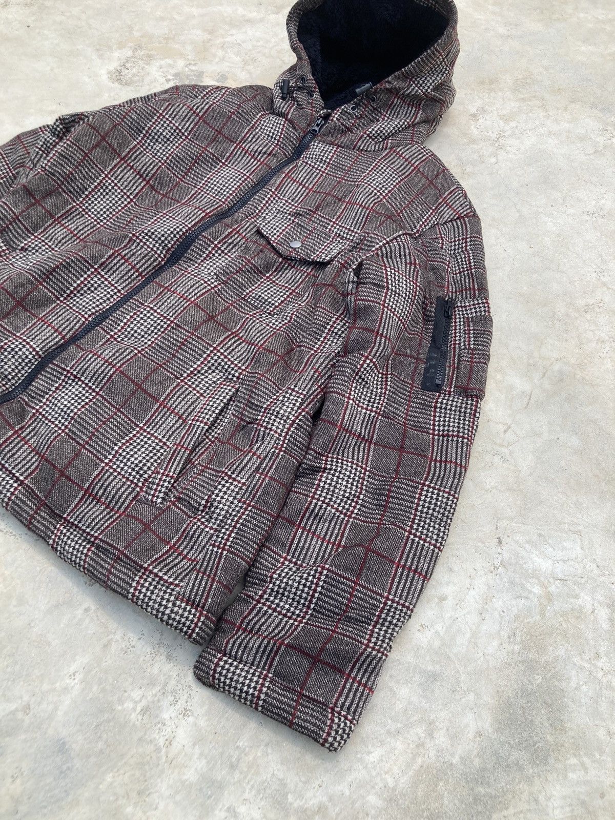 Japanese Brand Lock Heaven Plaid Fleece Lined Tartan Utility Jacket Size US L / EU 52-54 / 3 - 3 Thumbnail