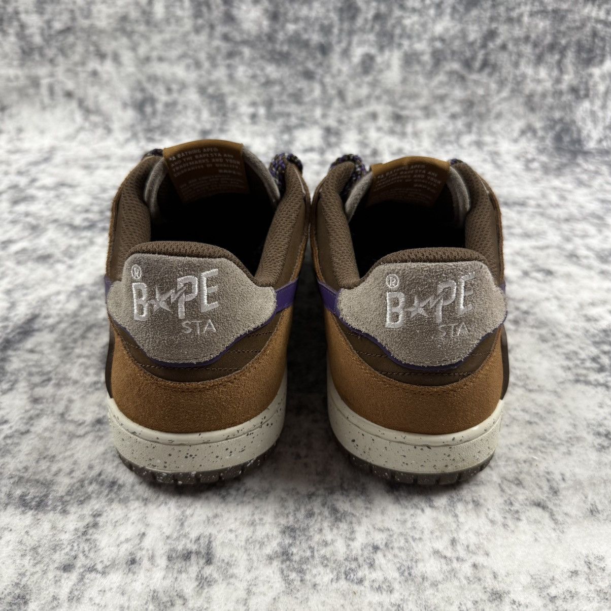 Bape BAPE STA Low ‘Brown/Purple’ Leather Sneakers Size US 11 / EU 44 - 4 Thumbnail