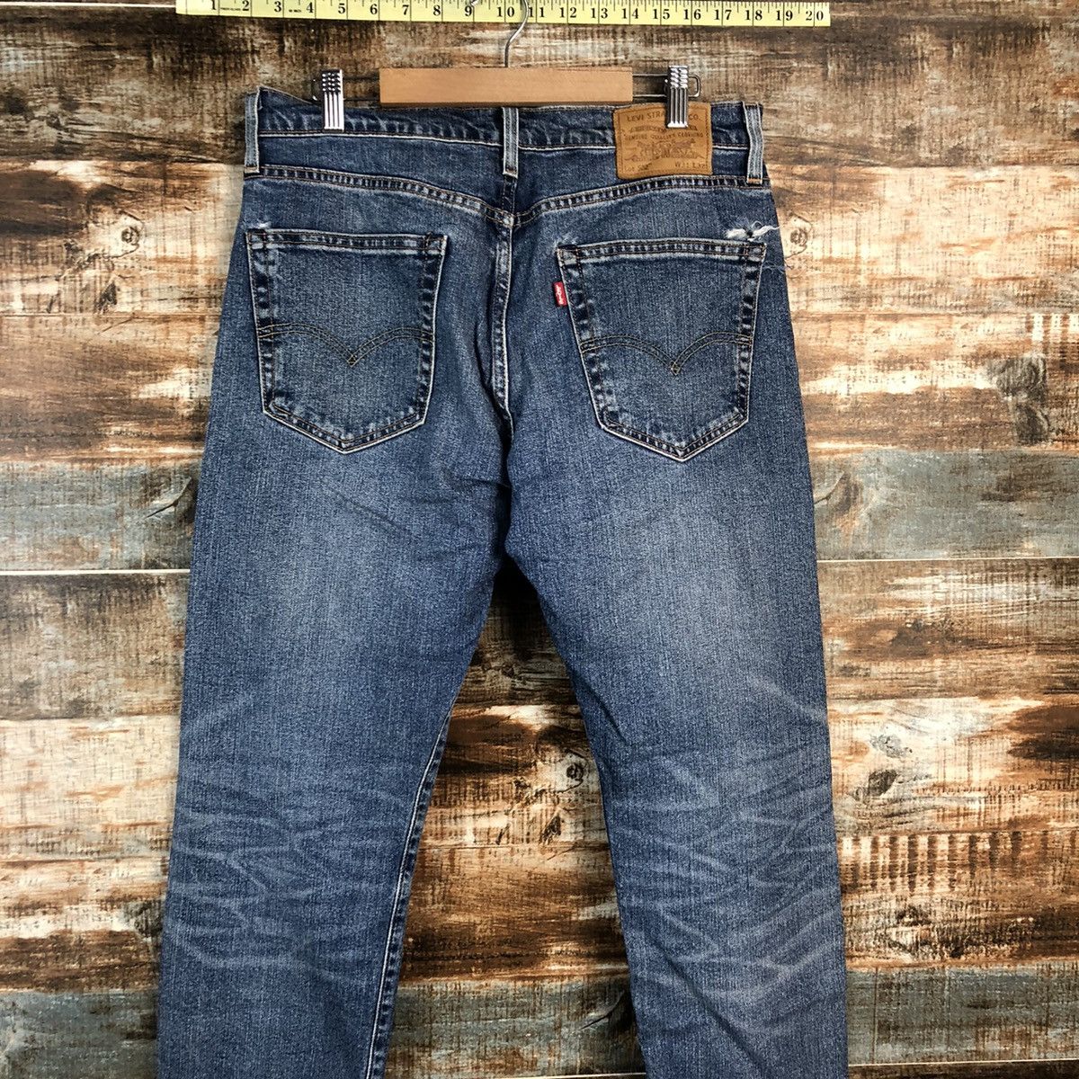 Levi's DLL Levis 502 big E faded Blue Denim Pants #C248 Size US 31 - 18 Thumbnail