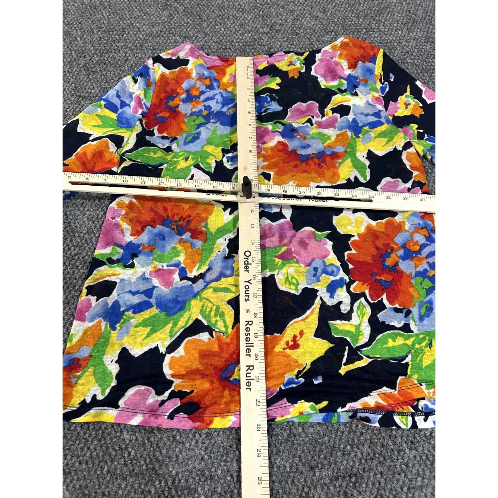 Ralph Lauren Lauren Ralph Lauren Shirt Womens Medium Multicolor Floral 3/4 Sleeve Tunic Top Size M / US 6-8 / IT 42-44 - 7 Thumbnail