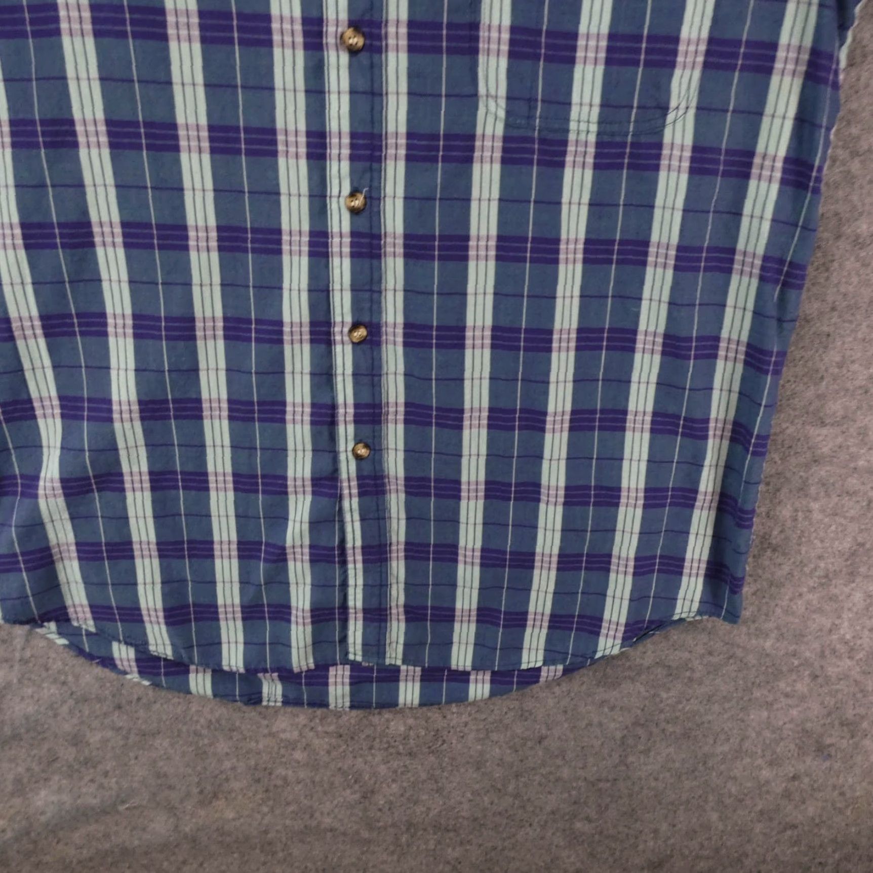 McGregor McGregor Shirt Mens L Short Sleeve Button-Up Blue Plaid Classic Size US L / EU 52-54 / 3 - 5 Thumbnail