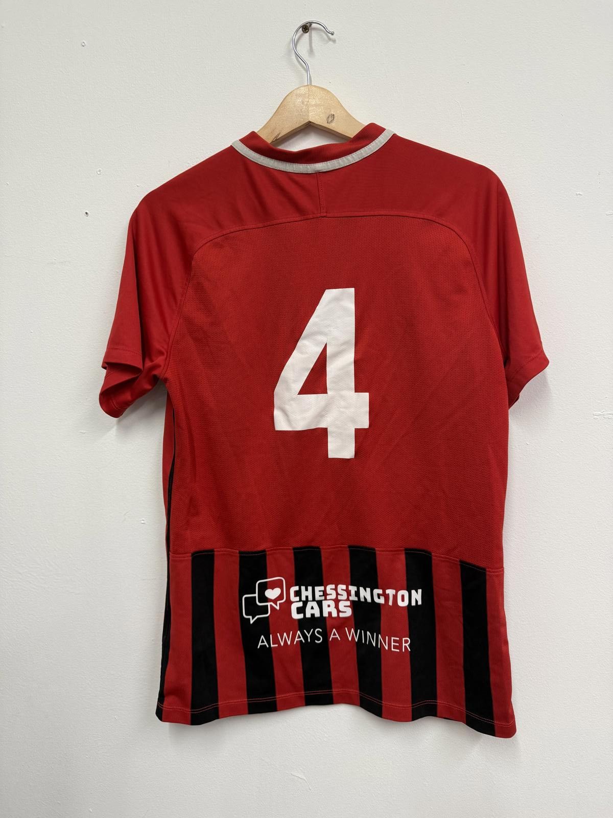 Nike Nike Dri-FIT Red and Black Striped Men's Football Jersey Size US M / EU 48-50 / 2 - 4 Thumbnail