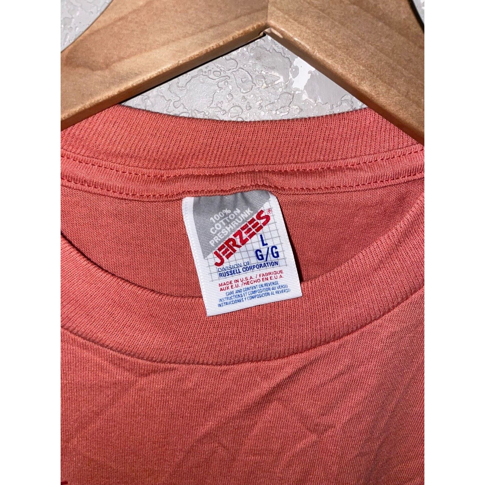 Jerzees Vintage Pocono Mountains Shirt 90s Peach Tee Pink 1990s L Size US L / EU 52-54 / 3 - 9 Thumbnail