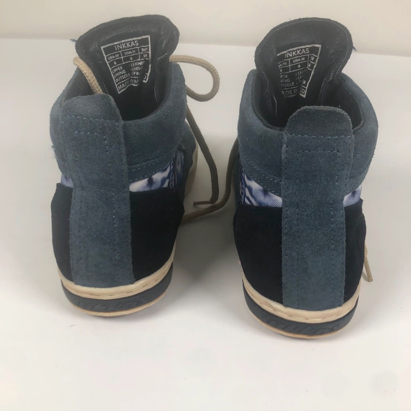Vintage Inkkas Kanoko Sneakers High Top Blue Suede Leather Lining Cushioned Inkkas Kanoko Womens Size 8 Mens Size 6 Shoes Shoes Size M / US 6-8 / IT 42-44 - 4 Thumbnail