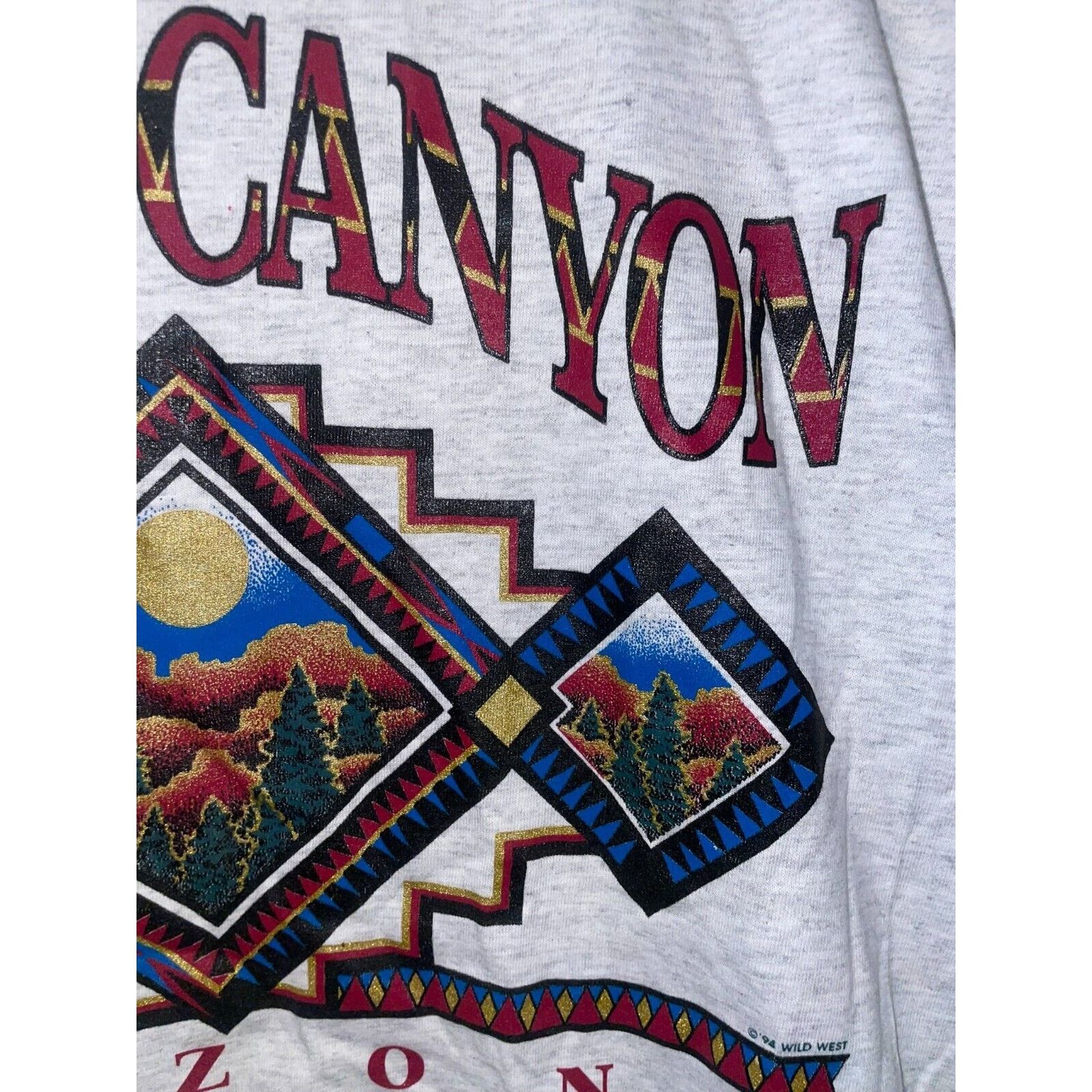 Jerzees Vintage Test Print Shirt Grand Canyon Teton Moose Tee VTG L Size US L / EU 52-54 / 3 - 4 Thumbnail