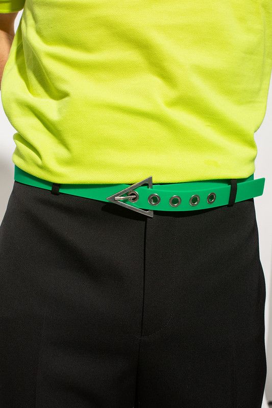 Bottega Veneta o1n1vont0425 Size: 95 / Triangle Belt in Green Size 38 - 2 Thumbnail