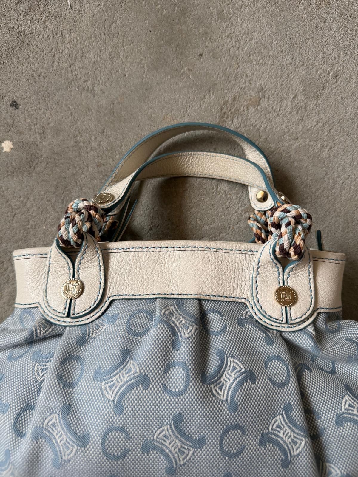 Celine Celine Macadam Brazone Mini Shoulder Bag Blue Size ONE SIZE - 8 Thumbnail