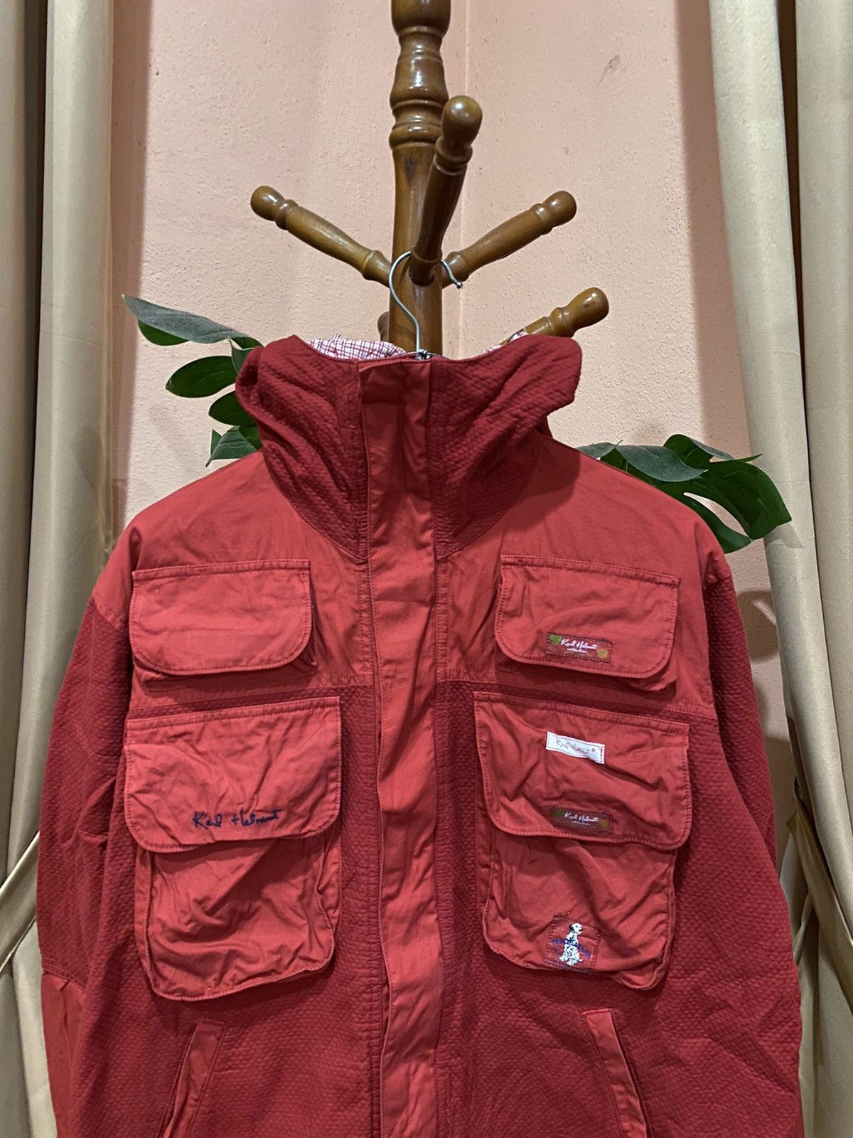 Karl Helmut Karl Helmut Vintage Red Utility Jacket Size US L / EU 52-54 / 3 - 6 Thumbnail
