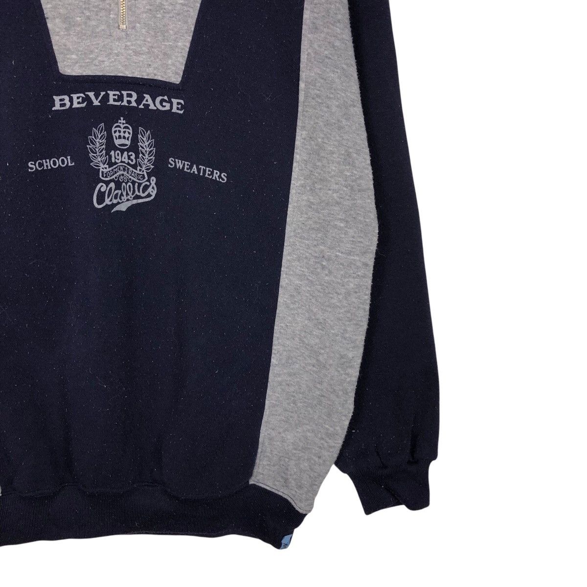 Japanese Brand × Vintage 📌Vintage Half Zipper Sweatshirt Beverage Big Logo Size US M / EU 48-50 / 2 - 6 Thumbnail