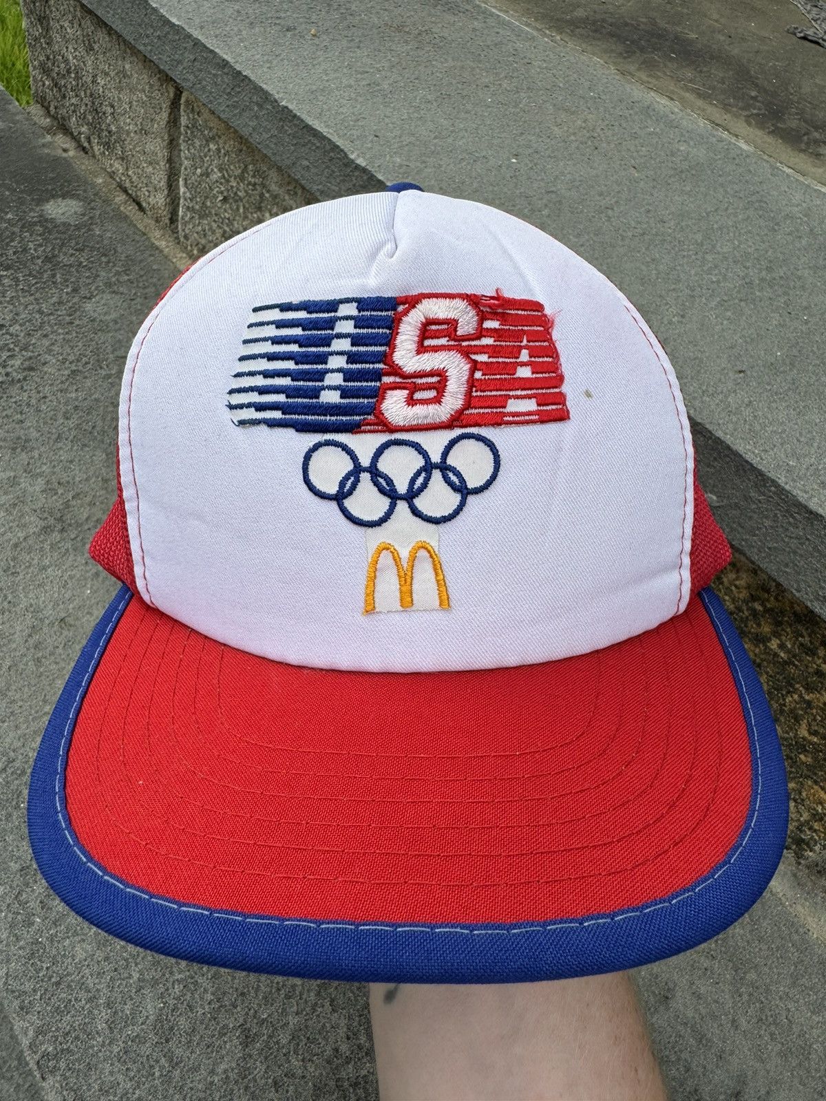 USA Olympics × Vintage Vintage 80’s McDonalds USA Olympics Trucker Snapback Hat Size ONE SIZE - 3 Thumbnail