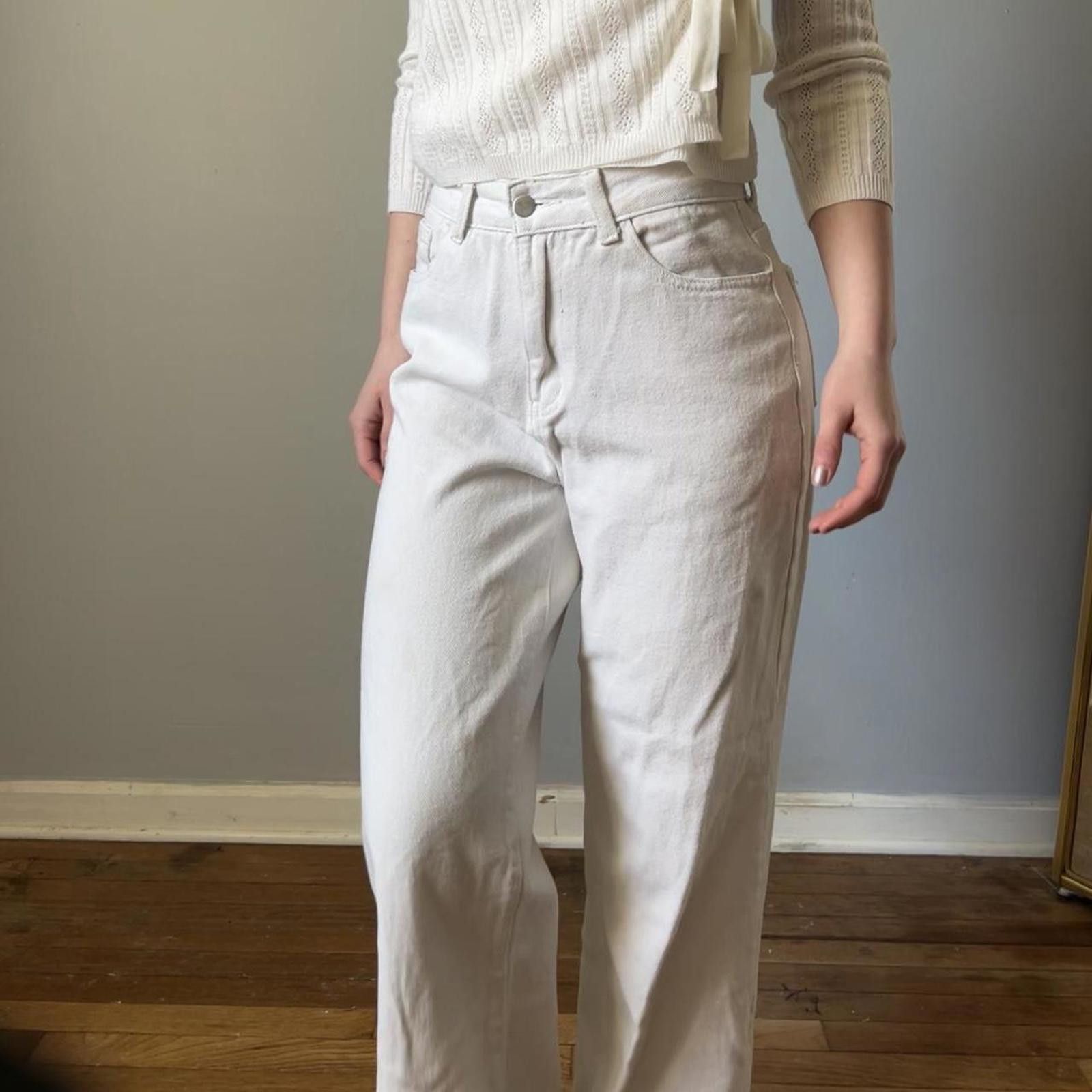 Other High-waisted white classic jeans Size 27" / US 4 / IT 40 - 2 Thumbnail