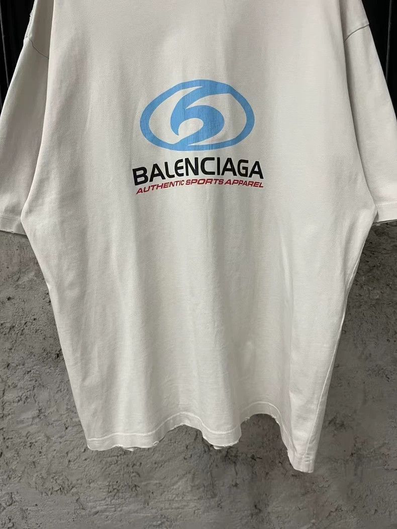 Balenciaga Balenciaga Blue White Sports Short Sleeve Shirt-2505 Size US S / EU 44-46 / 1 - 5 Thumbnail