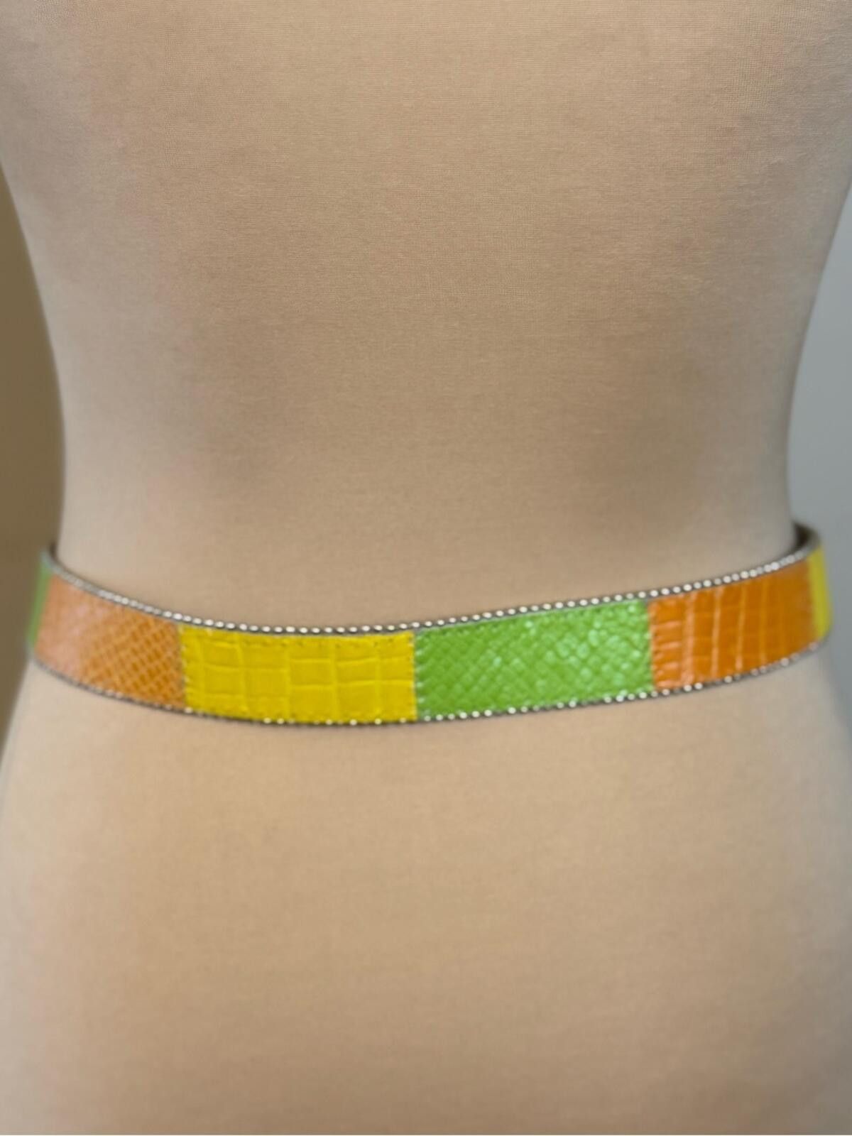 Other Colorblock bead trimmed western belt yellow green orange 36” Size ONE SIZE - 4 Thumbnail