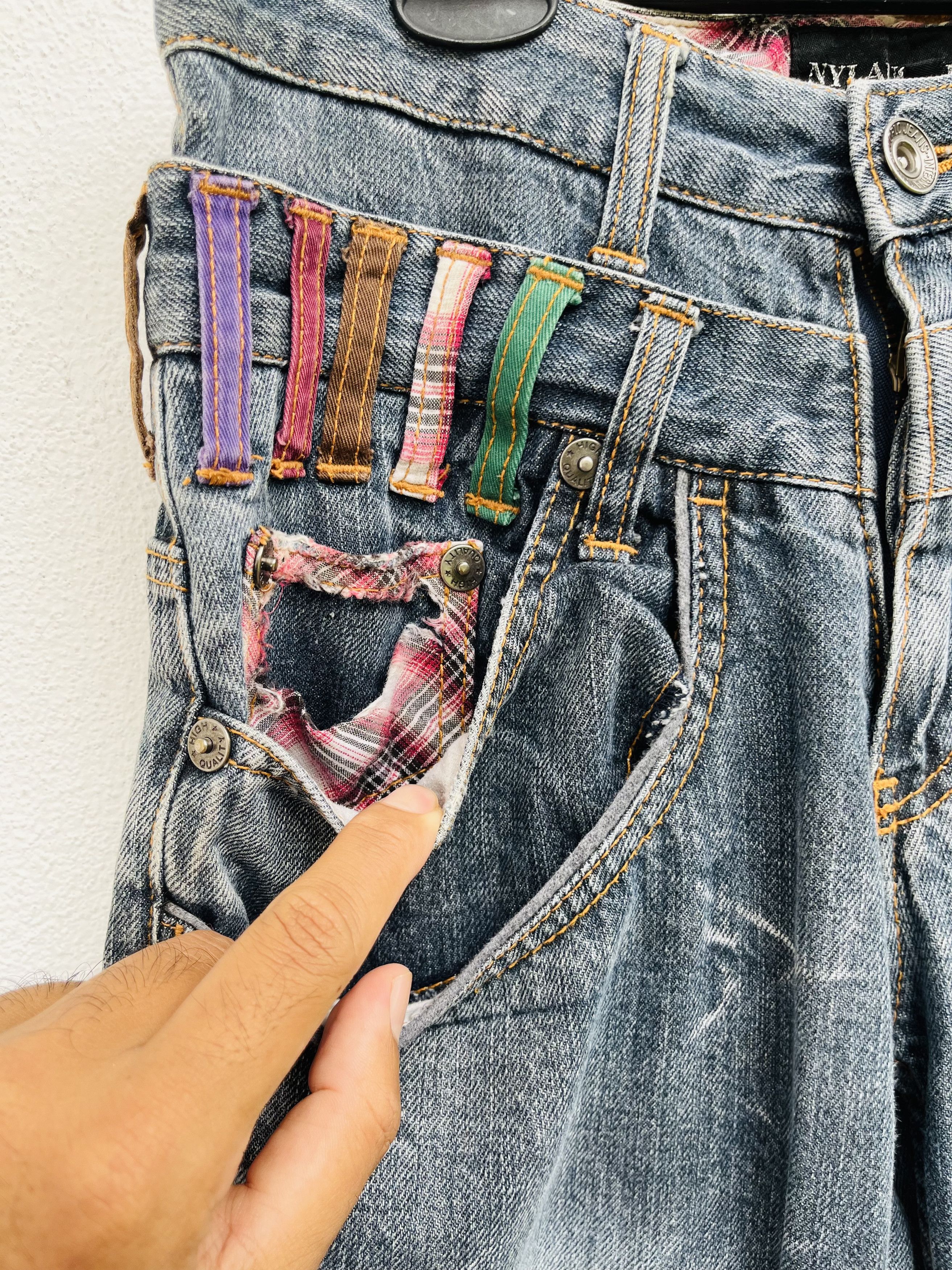 Japanese Brand × Vintage Vintage Nylaus Jeans Japanese Distressed Fashion Style Size US 29 - 5 Thumbnail