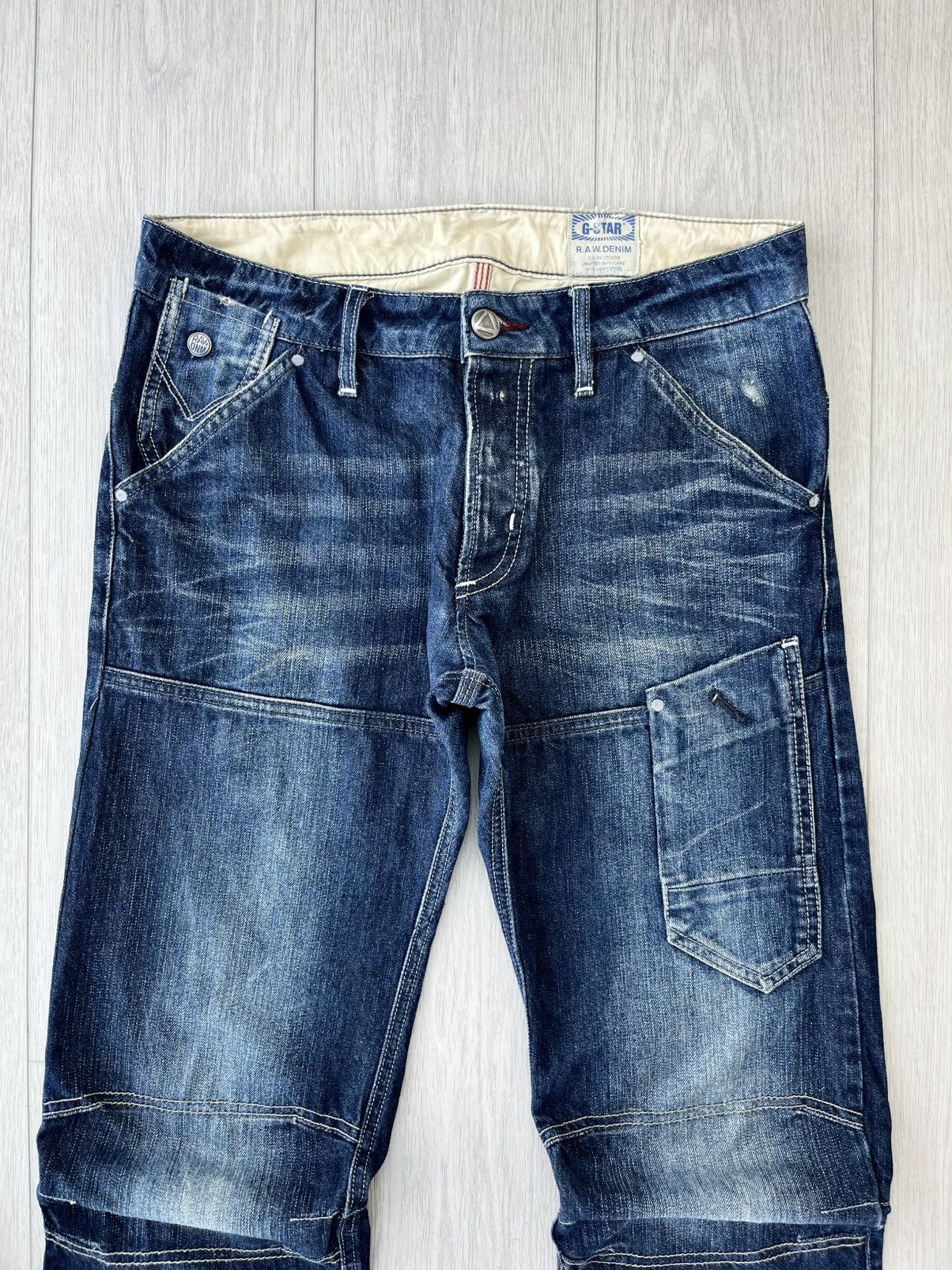 G-Star Vintage G-Star Raw Cargo Jeans Big Logo Y2K 90s Hype Size US 31 - 8 Thumbnail