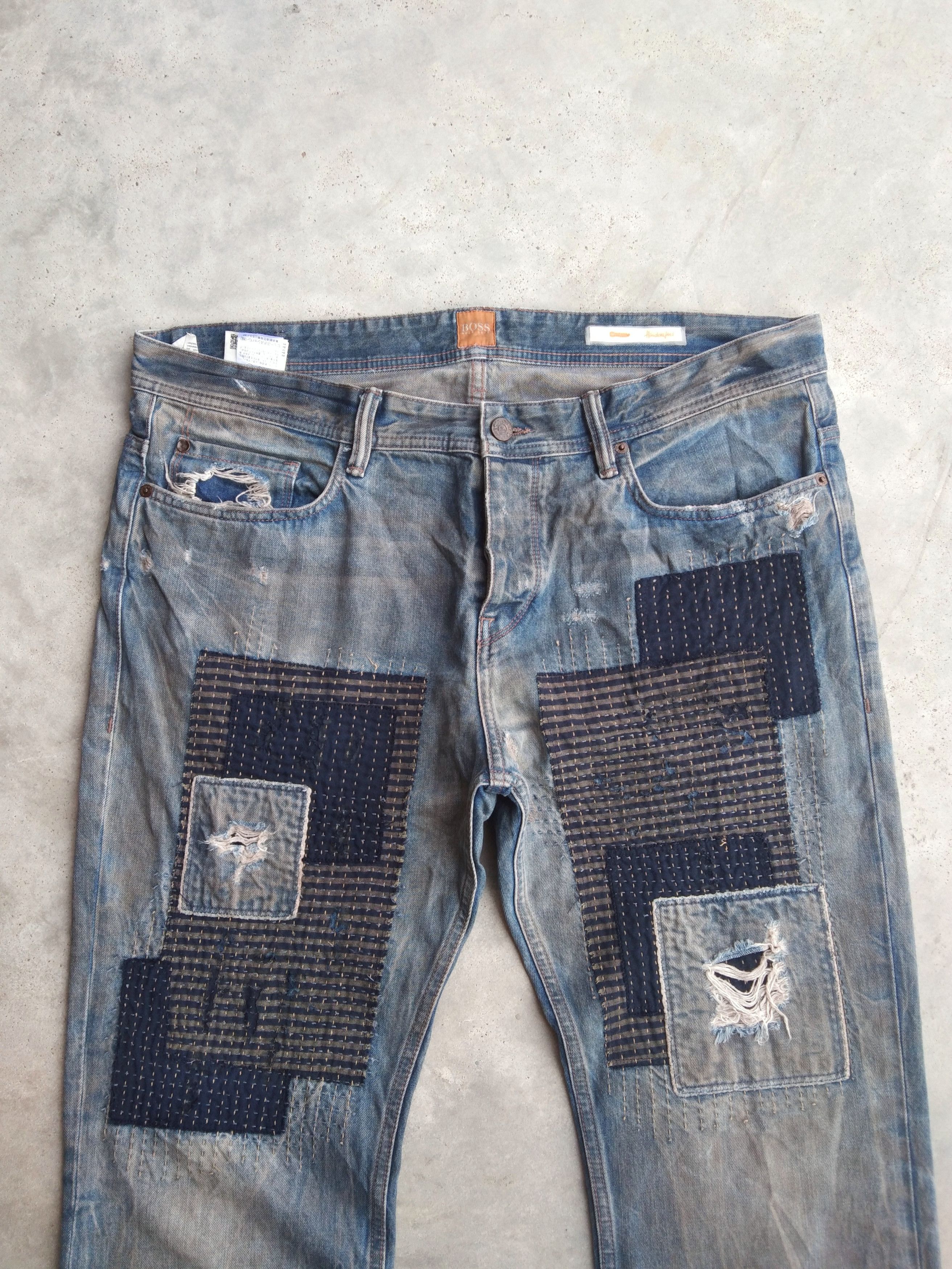 Rare Hugo Boss Orange 90 Sashiko Handcrafted Jeans 38x32