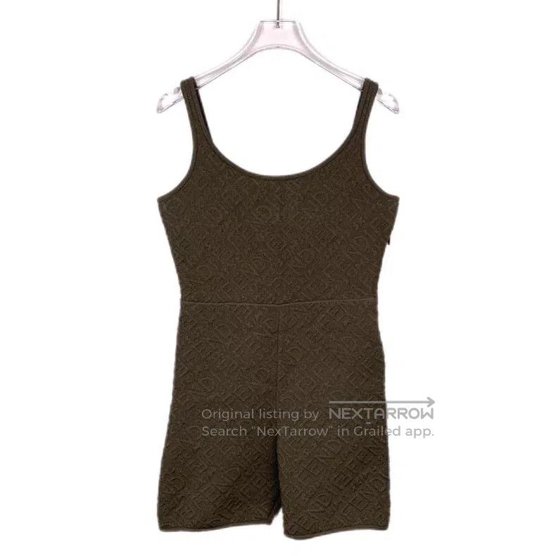 Fendi Fendi Logo letter hidden pattern full-print green jumpsuit Size 27" / US 4 / IT 40 - 1 Thumbnail