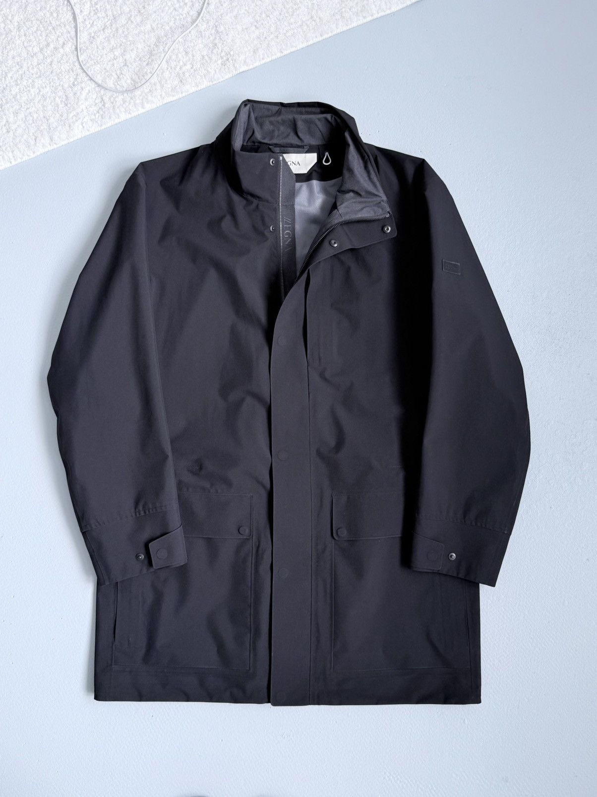 Ermenegildo Zegna Zegna 3 Layer Soft Shell Jacket Windproof Water Resistant Size US XL / EU 56 / 4 - 1 Thumbnail
