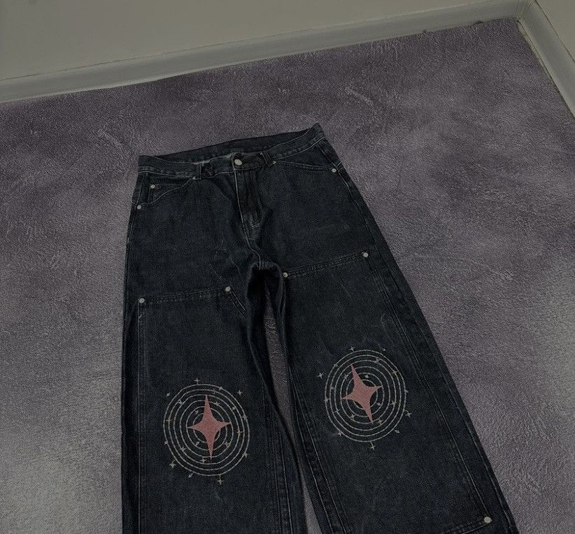 Vintage Vintage Skate Double Knee Y2K Embroidered Hype Baggy Jeans Size US 32 / EU 48 - 2 Thumbnail