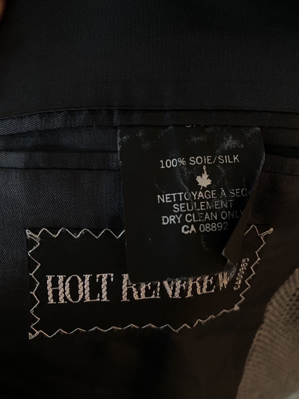 Holt Renfrew Holt Renfrew 100% Silk VTG Blazer Suit Jacket Blue/Tan 42R Size 42R - 8 Thumbnail