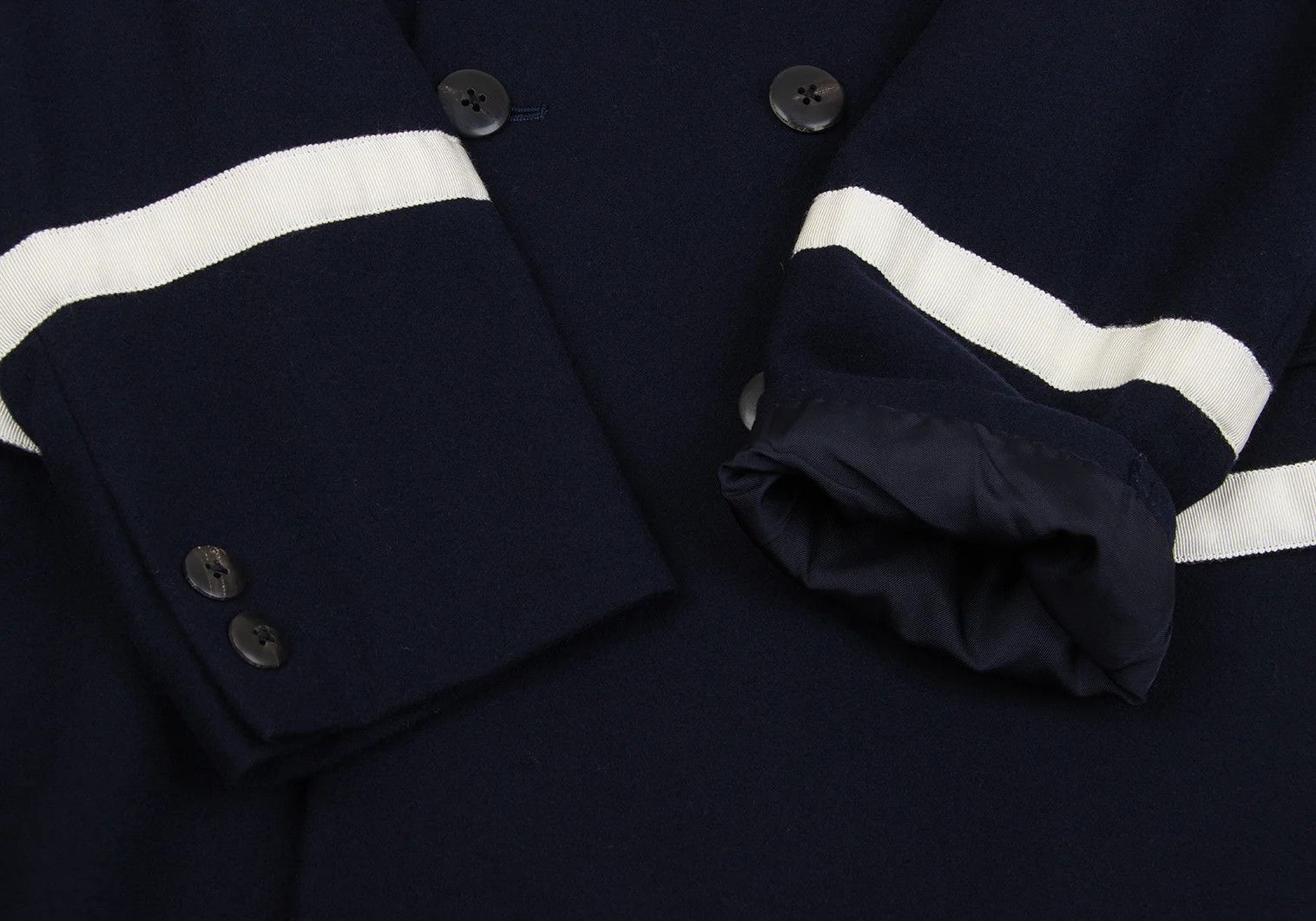 Yohji Yamamoto Yohji Yamamoto Wool Double Jacket Navy S Size US S / EU 44-46 / 1 - 7 Thumbnail