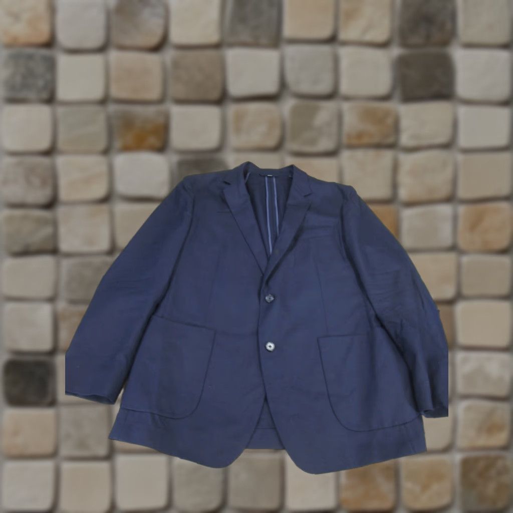 Bonobos Bonobos Blazer Mens 44R Blue Wool Single-Breasted Jacket Coat, 2 Piece, Solid, Regular Fit, Wool Blazer, Blue Mens 44R Size 44R - 1 Thumbnail