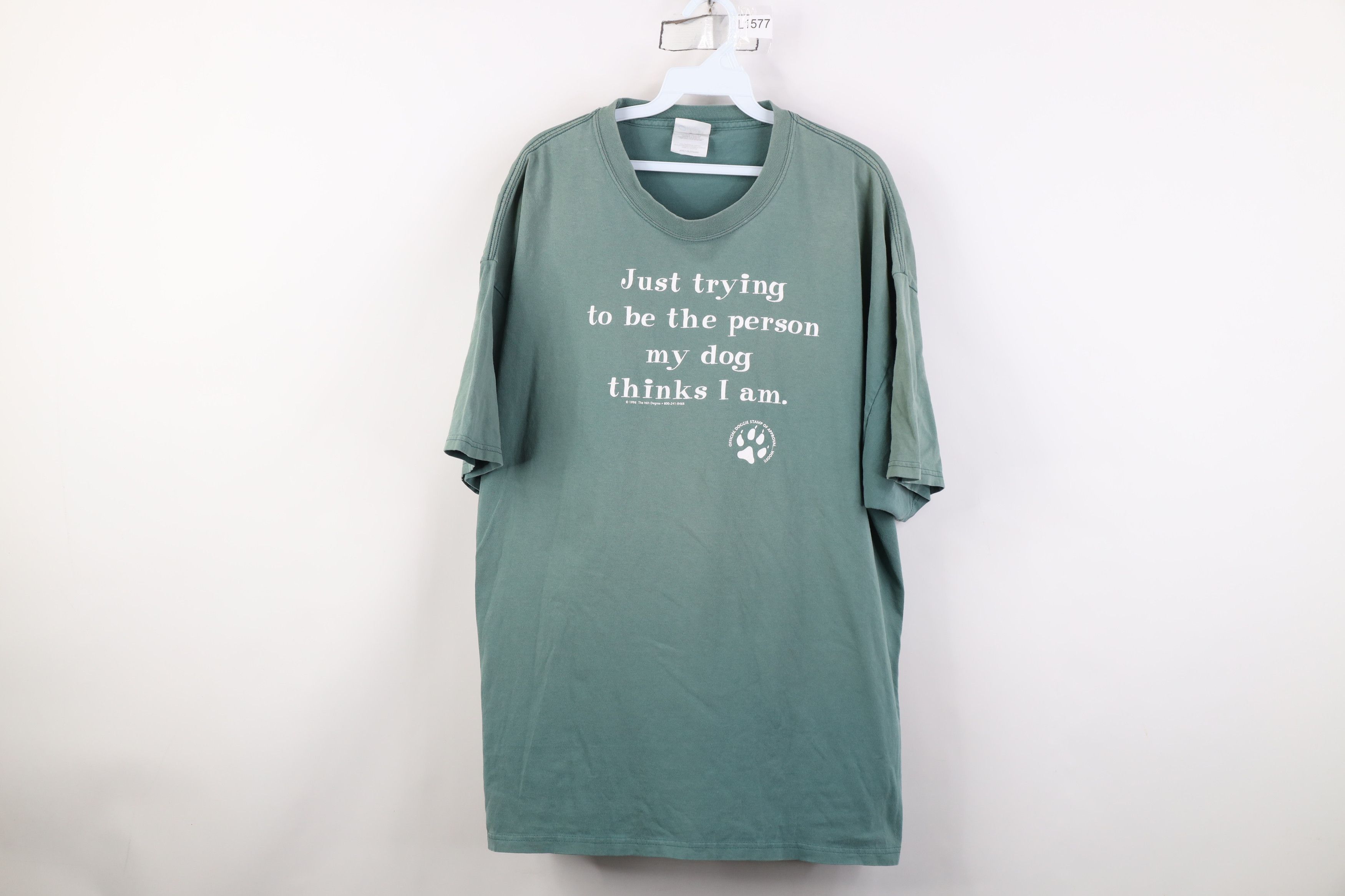 Vintage Vintage 90s Just Trying To Be The Person My Dog I Am T-Shirt Size US XXL / EU 58 / 5 - 1 Thumbnail