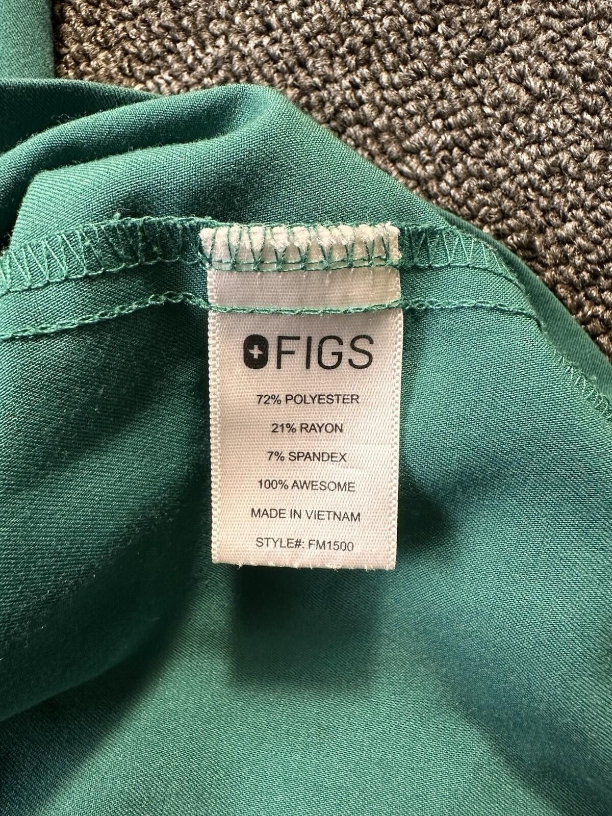 Other Figs Technical Collection Men’s XXL Green 3 Pocket Scrub Top Size US XXL / EU 58 / 5 - 7 Thumbnail