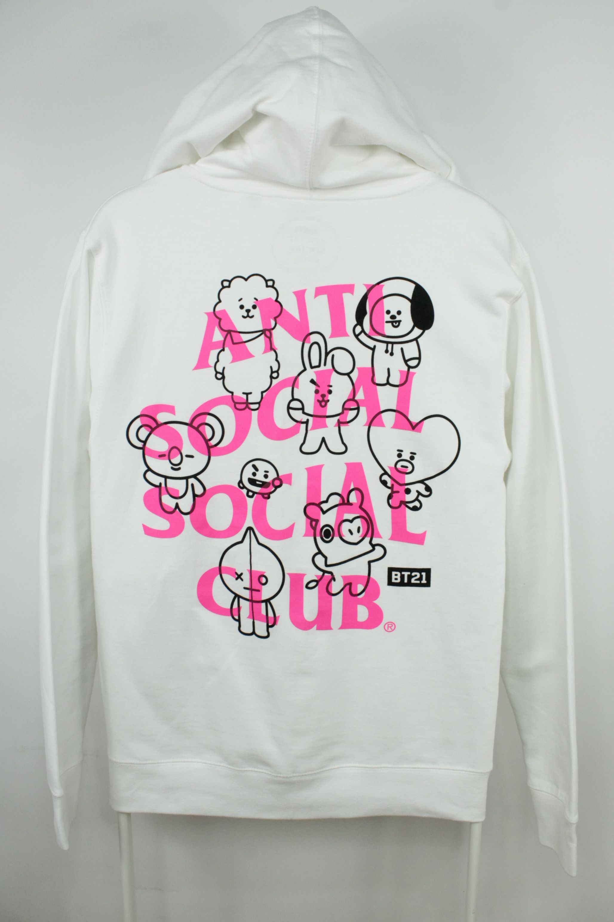 Anti Social Social Club Anti Social Social Club x BTS BT21 Traceable White Hoodie Size US S / EU 44-46 / 1 - 6 Thumbnail