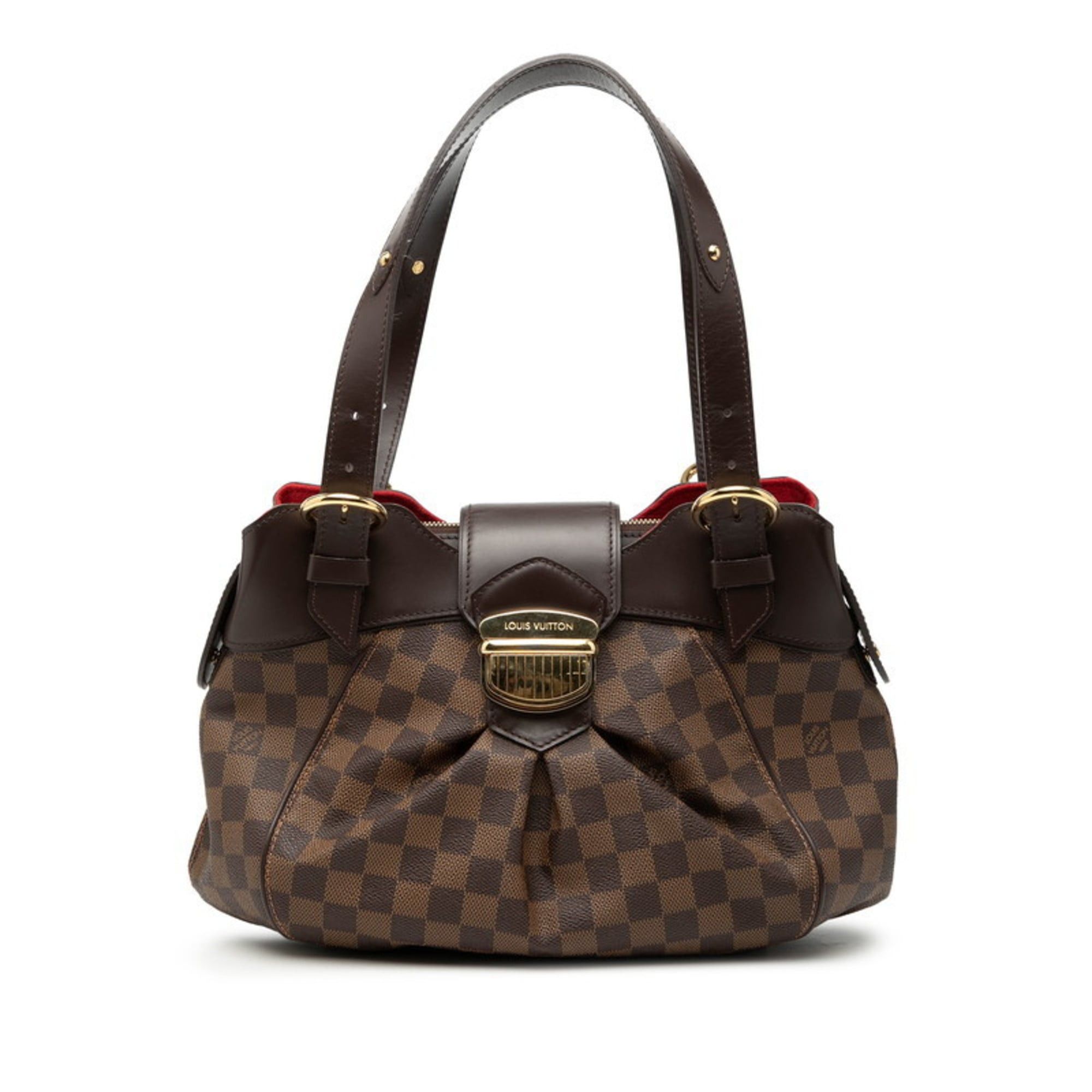 Louis Vuitton Louis Vuitton Damier Sistina PM Handbag N41542 Brown Leather Women's LOUIS VUITTON Size ONE SIZE - 1 Thumbnail