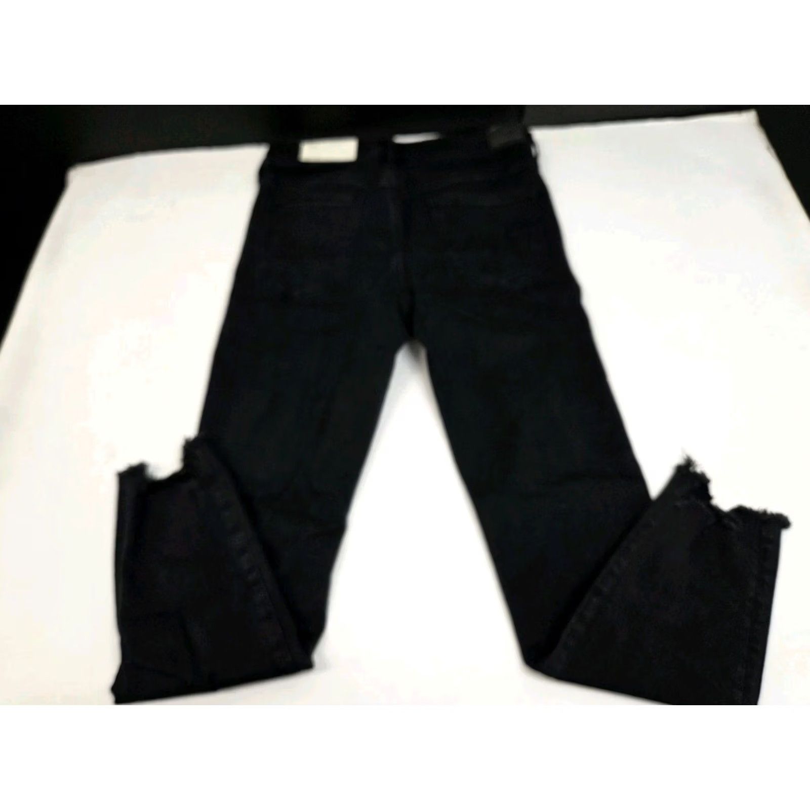 American Eagle Outfitters NWT American Eagle Womens High Rise Jegging Shorts Distressed Stretch Black 12 Short Size 34" / US 12 / IT 48 - 2 Thumbnail