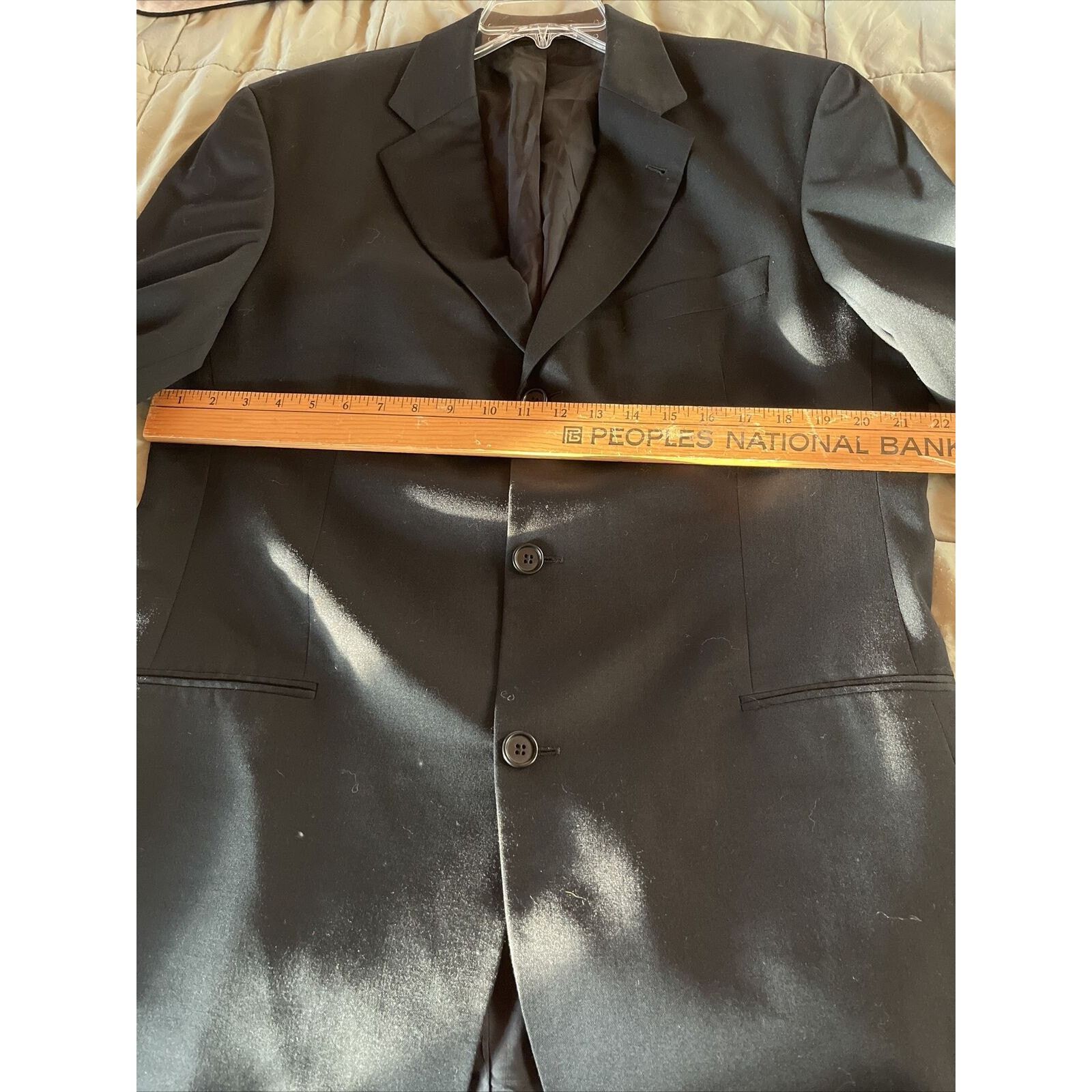 Hugo Boss Hugo Boss Einstein Men’s 42L 22x33 Blazer Black Button Wool Size 42L - 16 Thumbnail