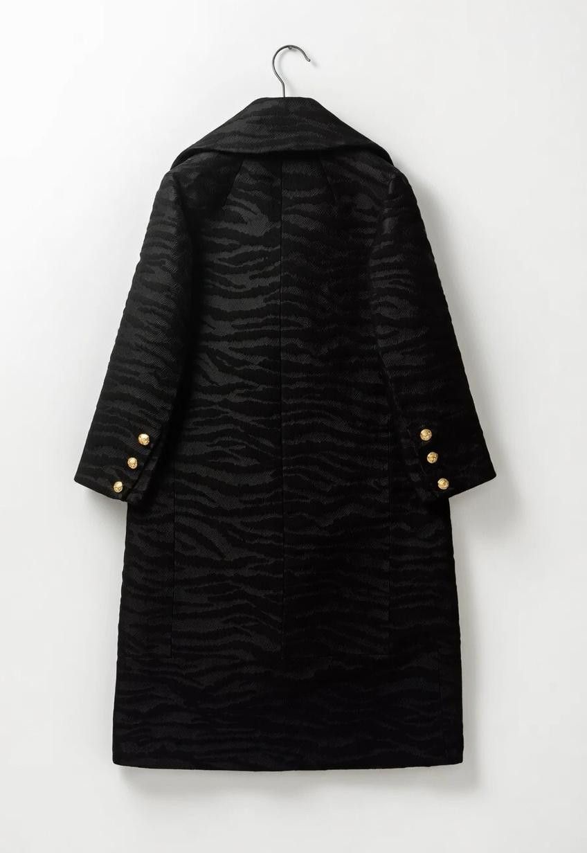 H&M × Kenzo Kenzo Paris x H&M Women’s Wool Coat Tiger Pattern Black Size XS / US 0-2 / IT 36-38 - 5 Thumbnail